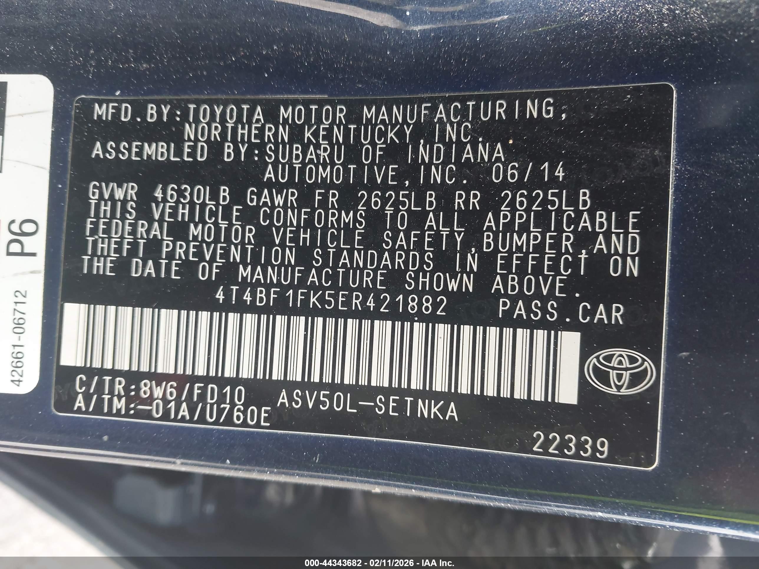 TOYOTA CAMRY image 9