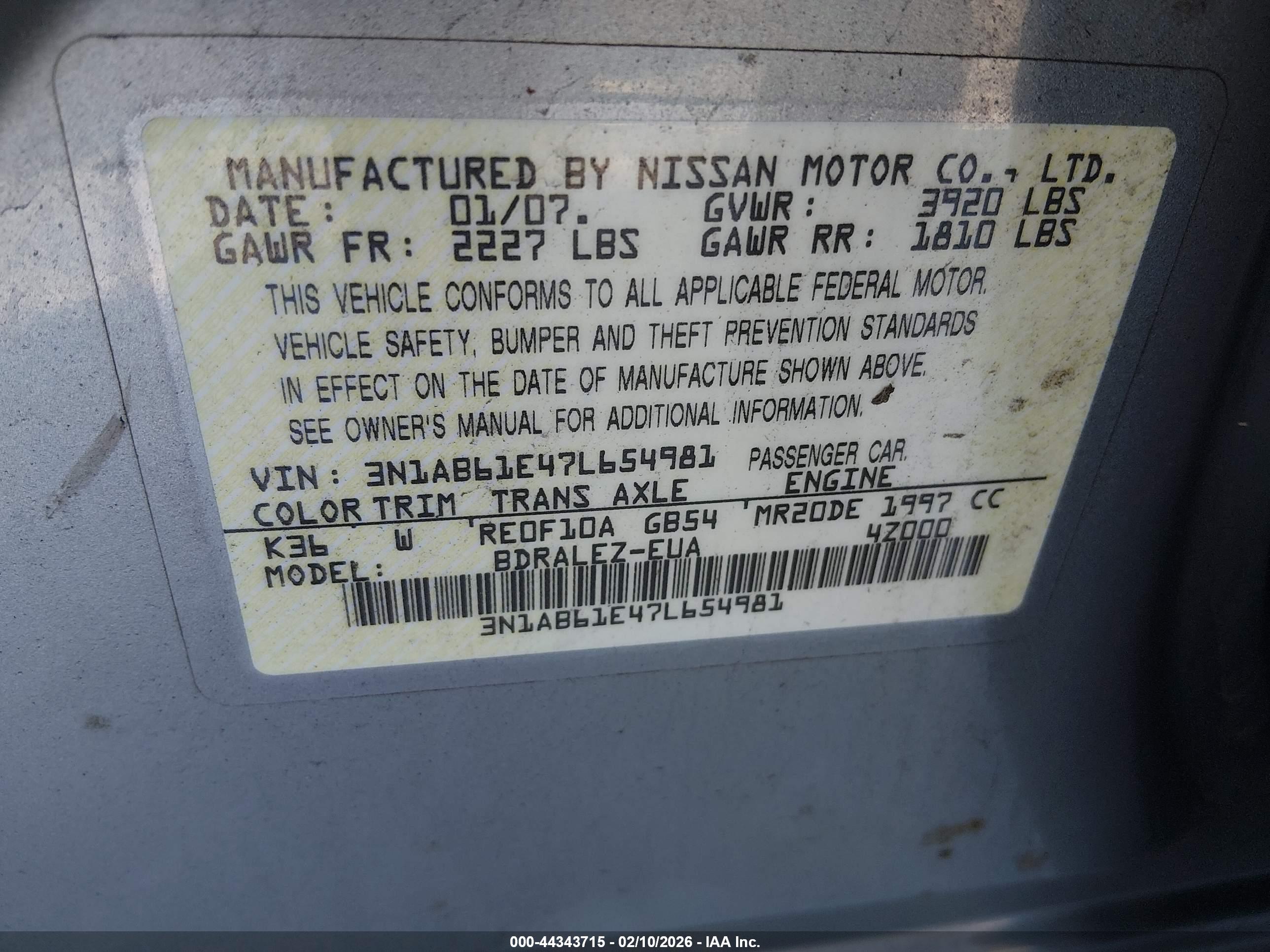 NISSAN SENTRA image 9