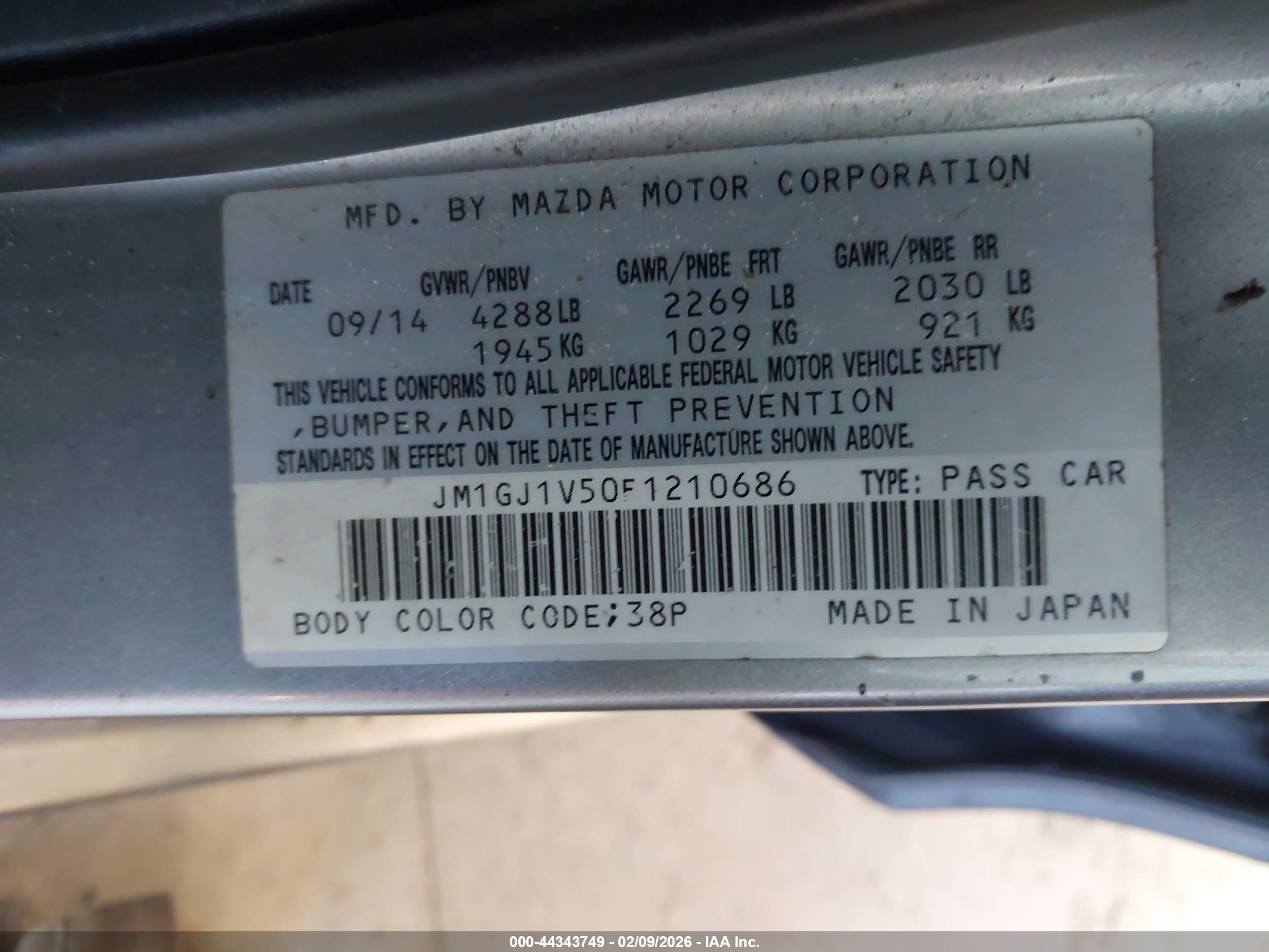 MAZDA MAZDA6 image 9