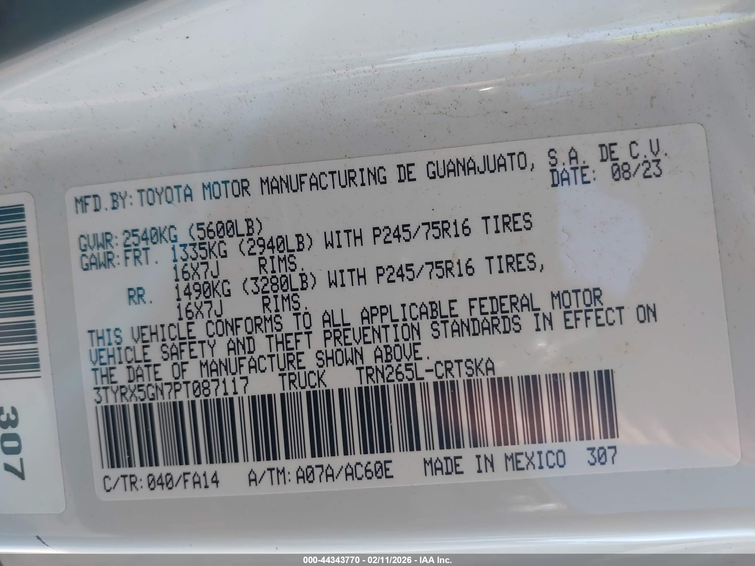 TOYOTA TACOMA image 9