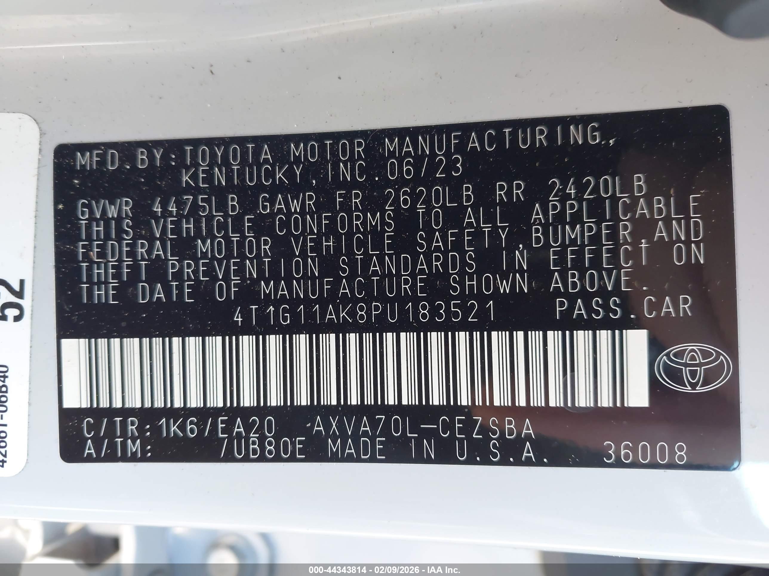 TOYOTA CAMRY image 9
