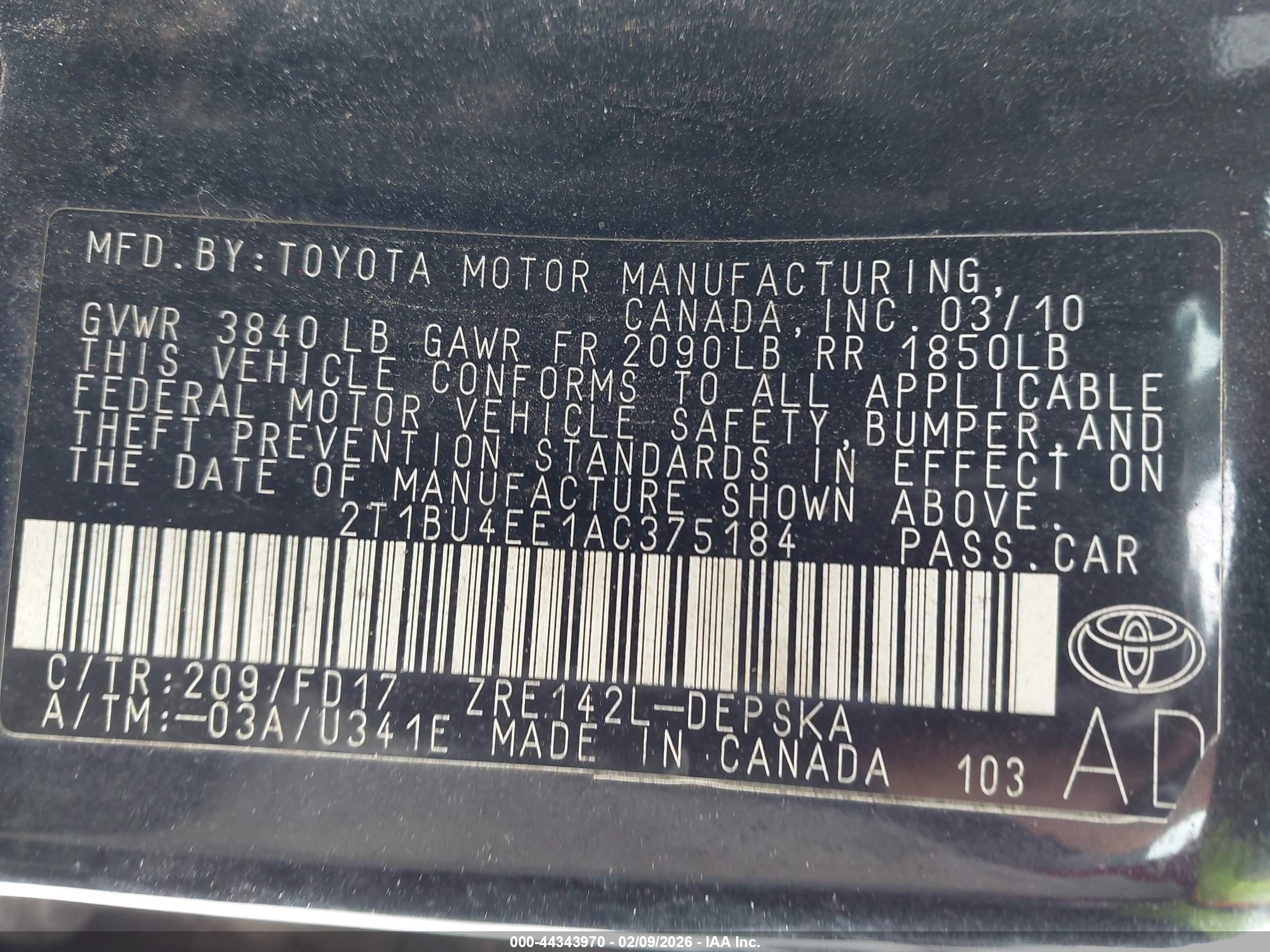 TOYOTA COROLLA image 9