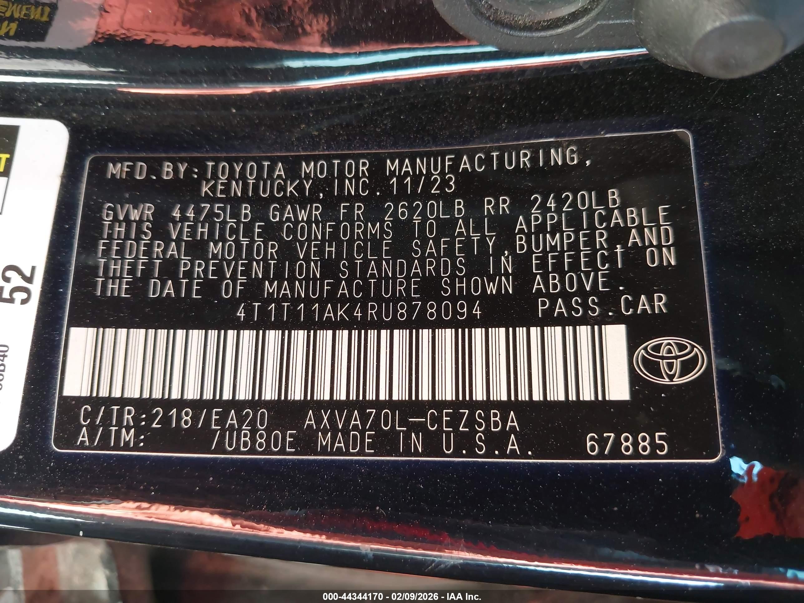 TOYOTA CAMRY image 9