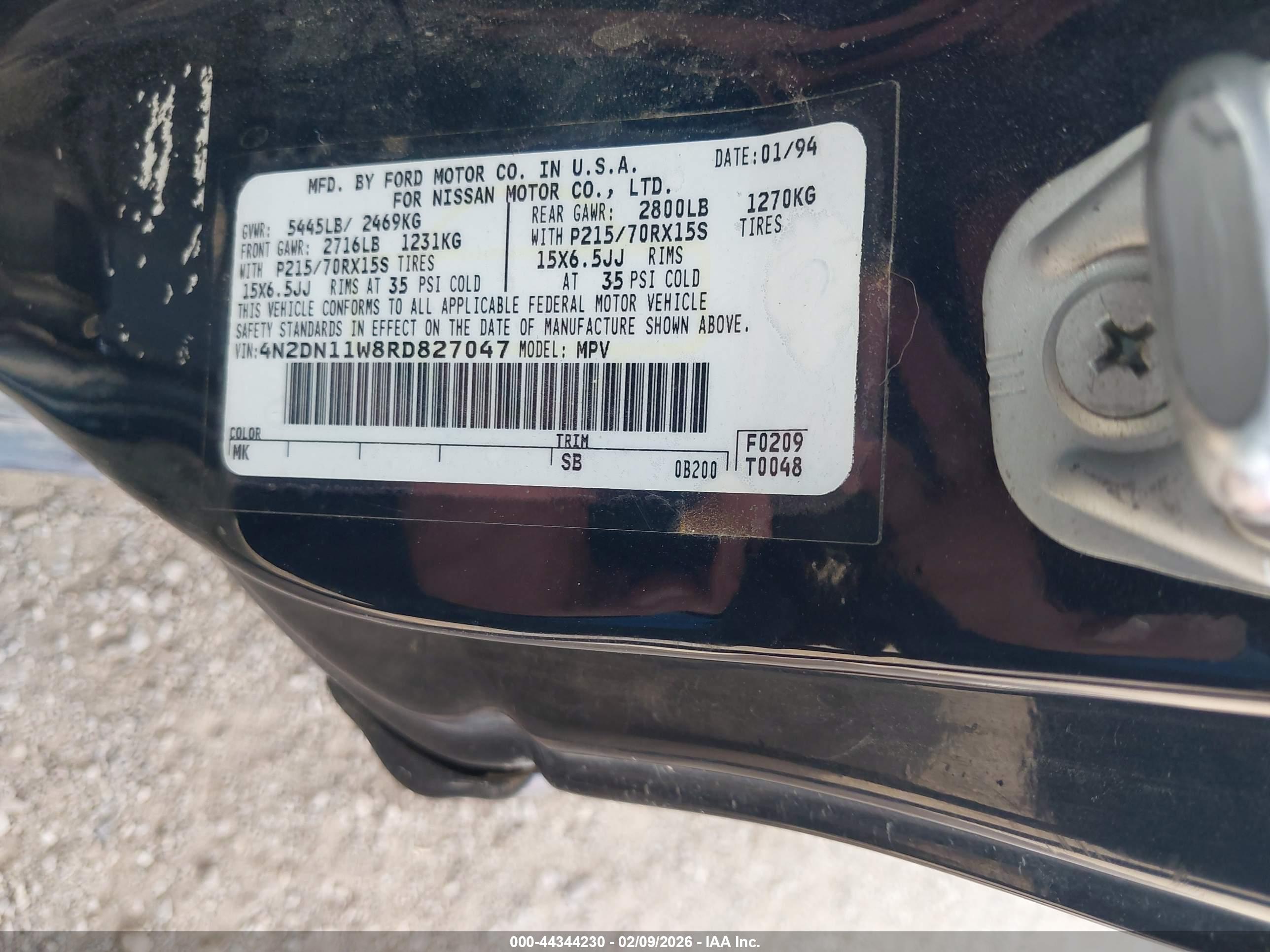 NISSAN QUEST image 9