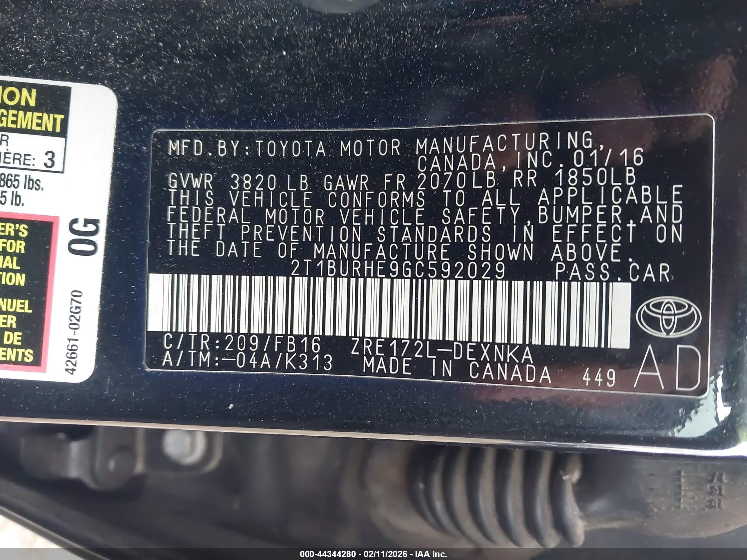 TOYOTA COROLLA image 9