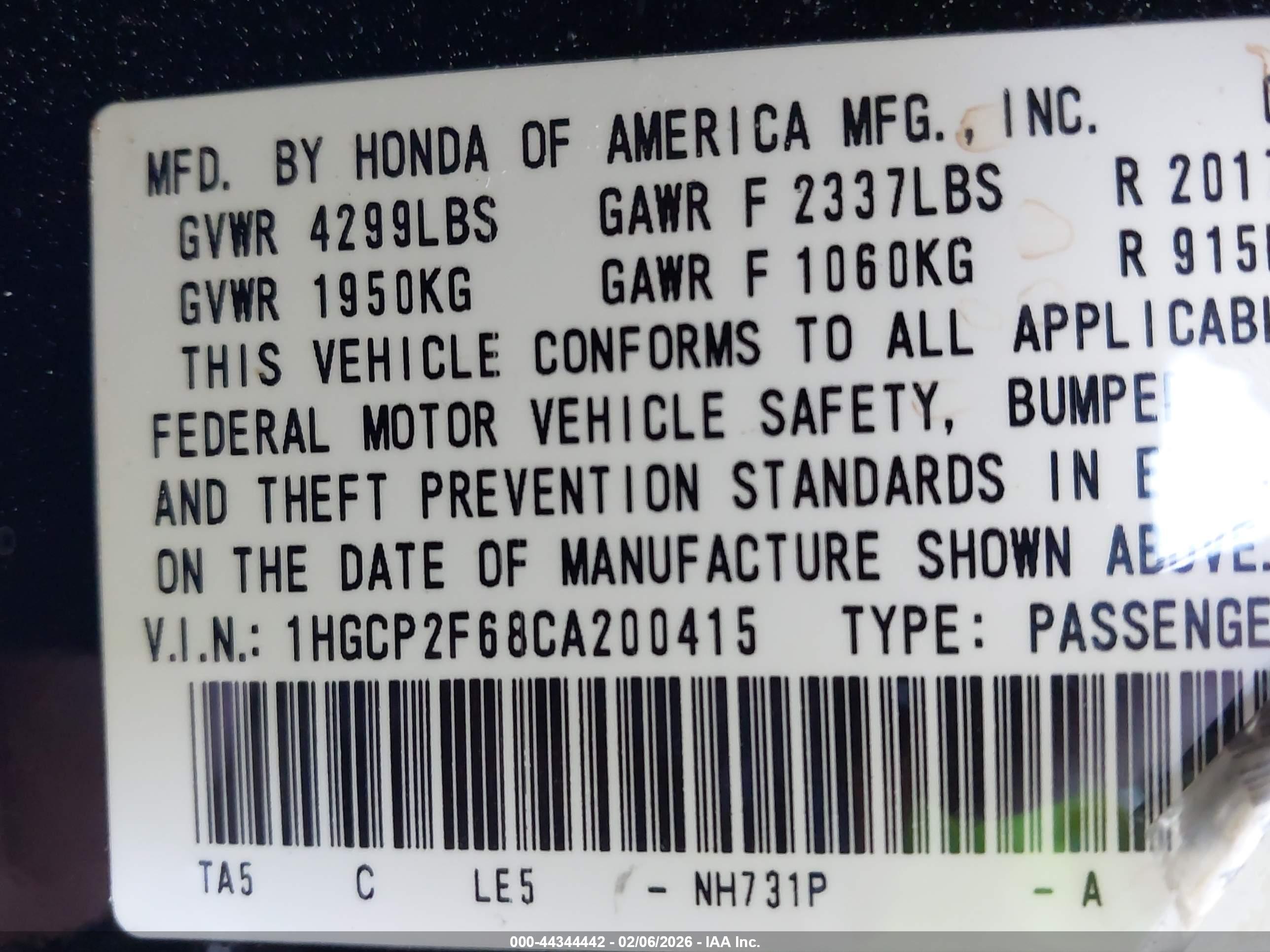 HONDA ACCORD image 9