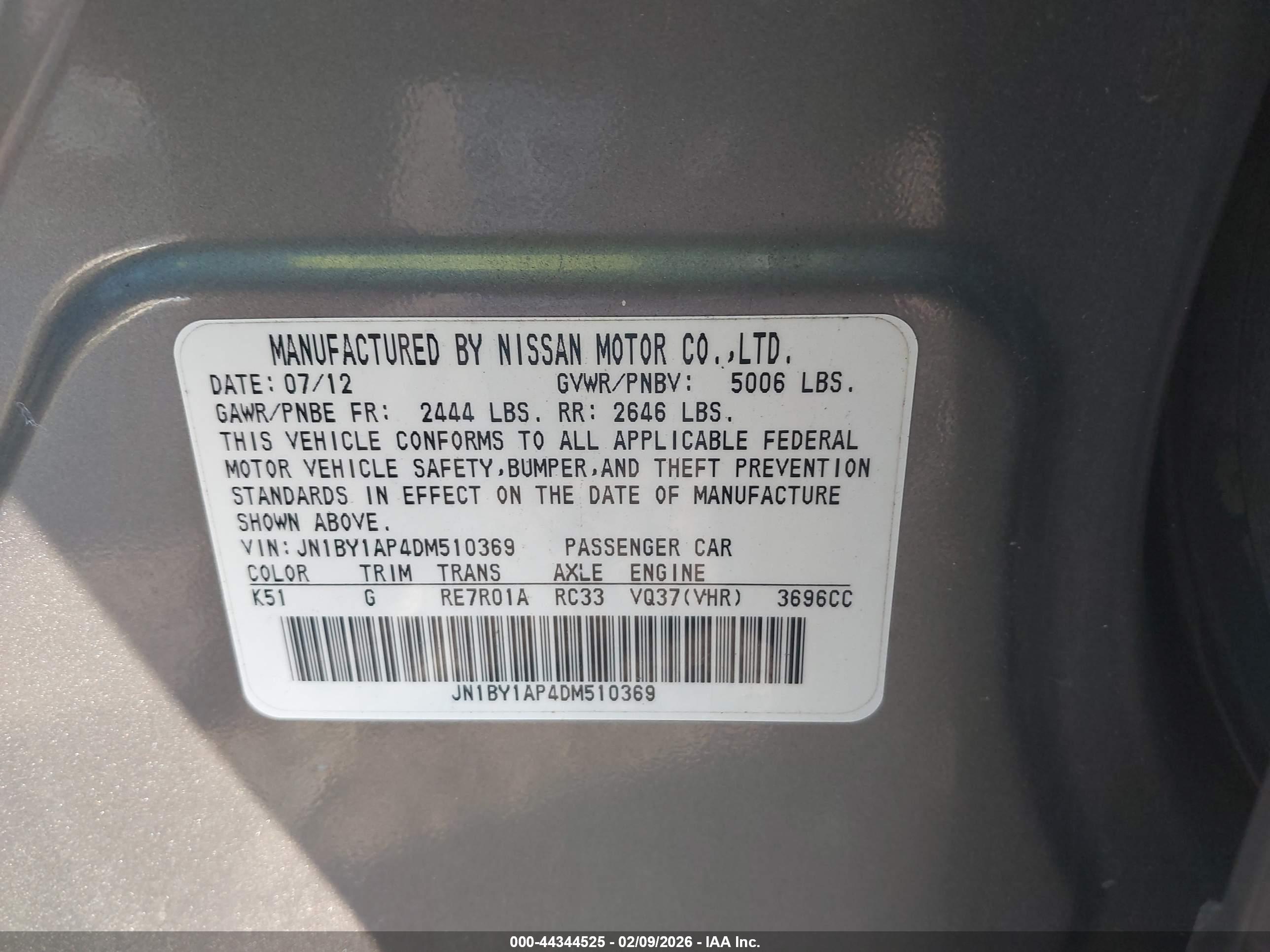 INFINITI M37 image 9