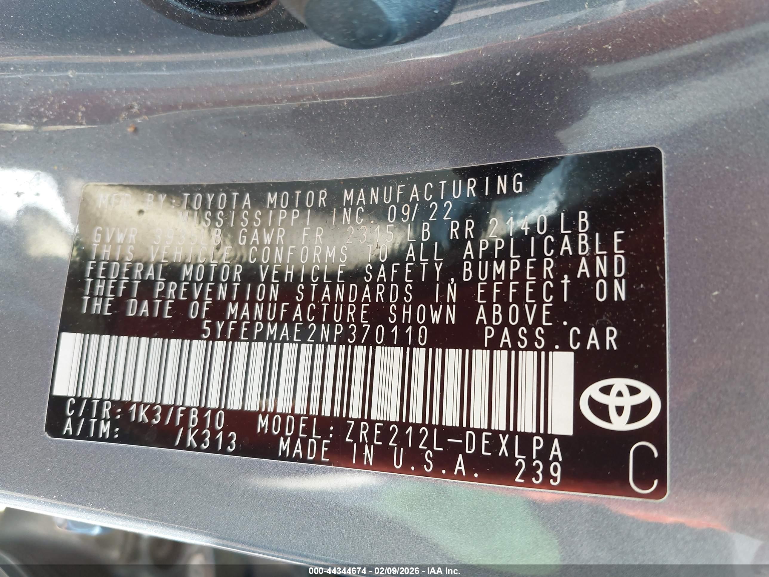TOYOTA COROLLA image 9