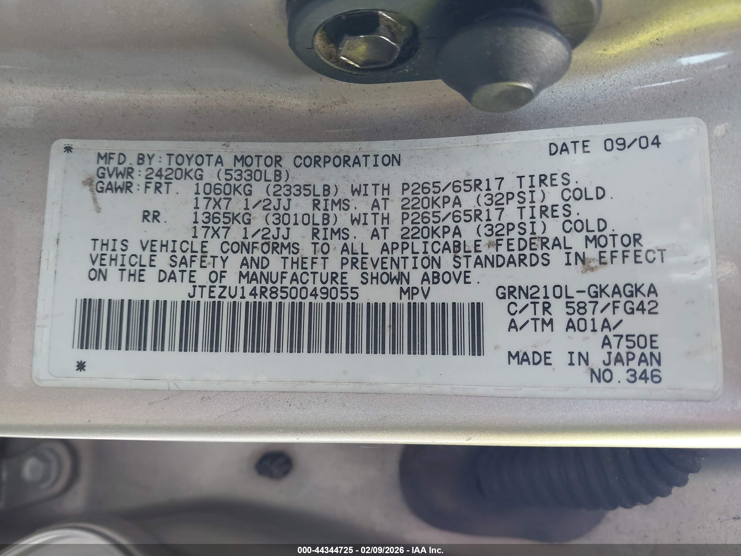 TOYOTA 4RUNNER image 9