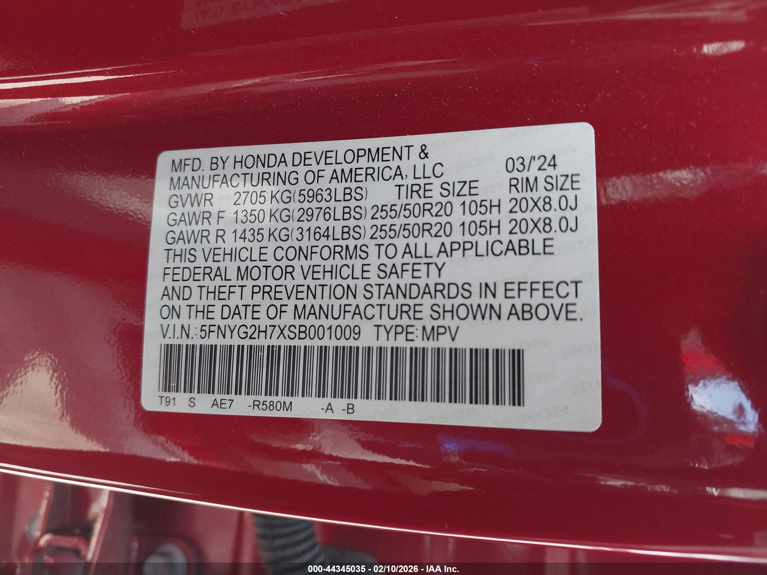 HONDA PILOT image 9