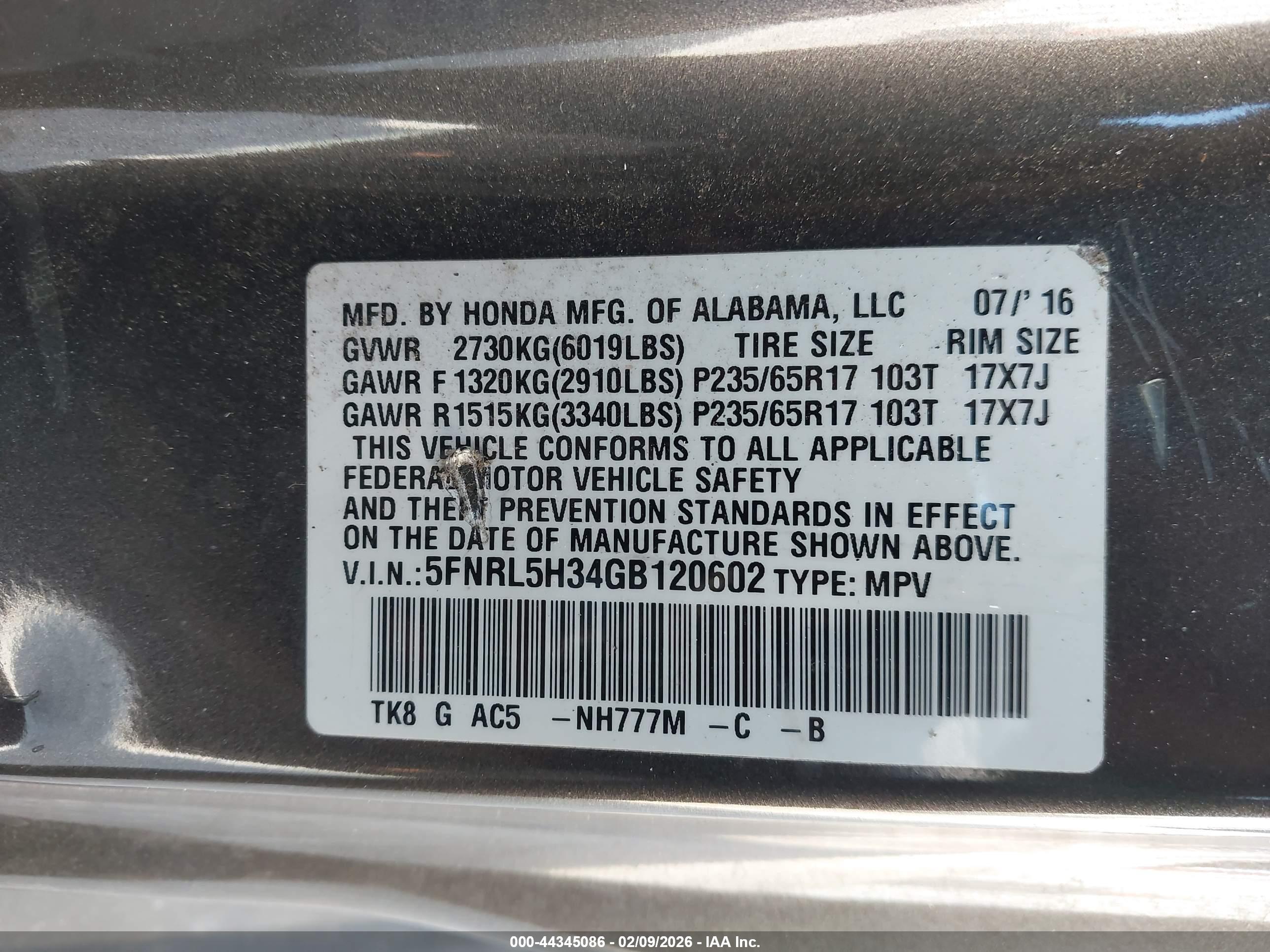 HONDA ODYSSEY image 9