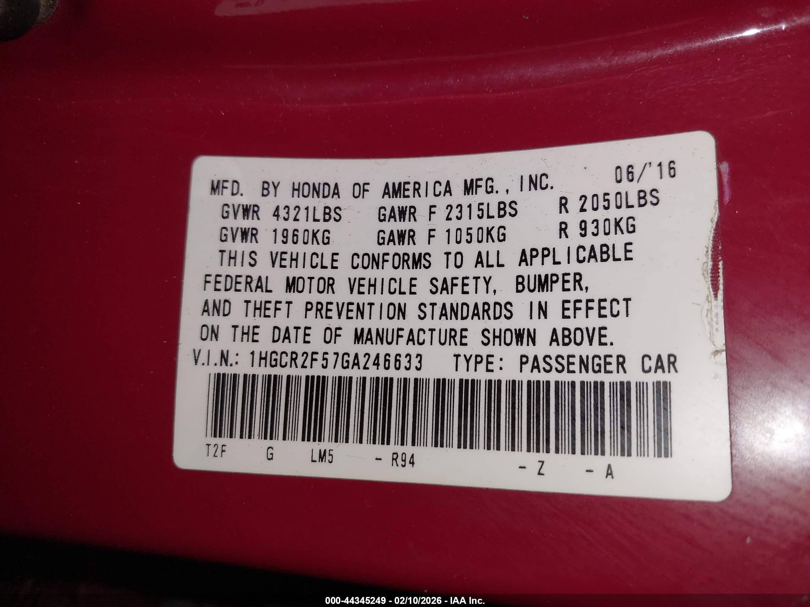 HONDA ACCORD image 9