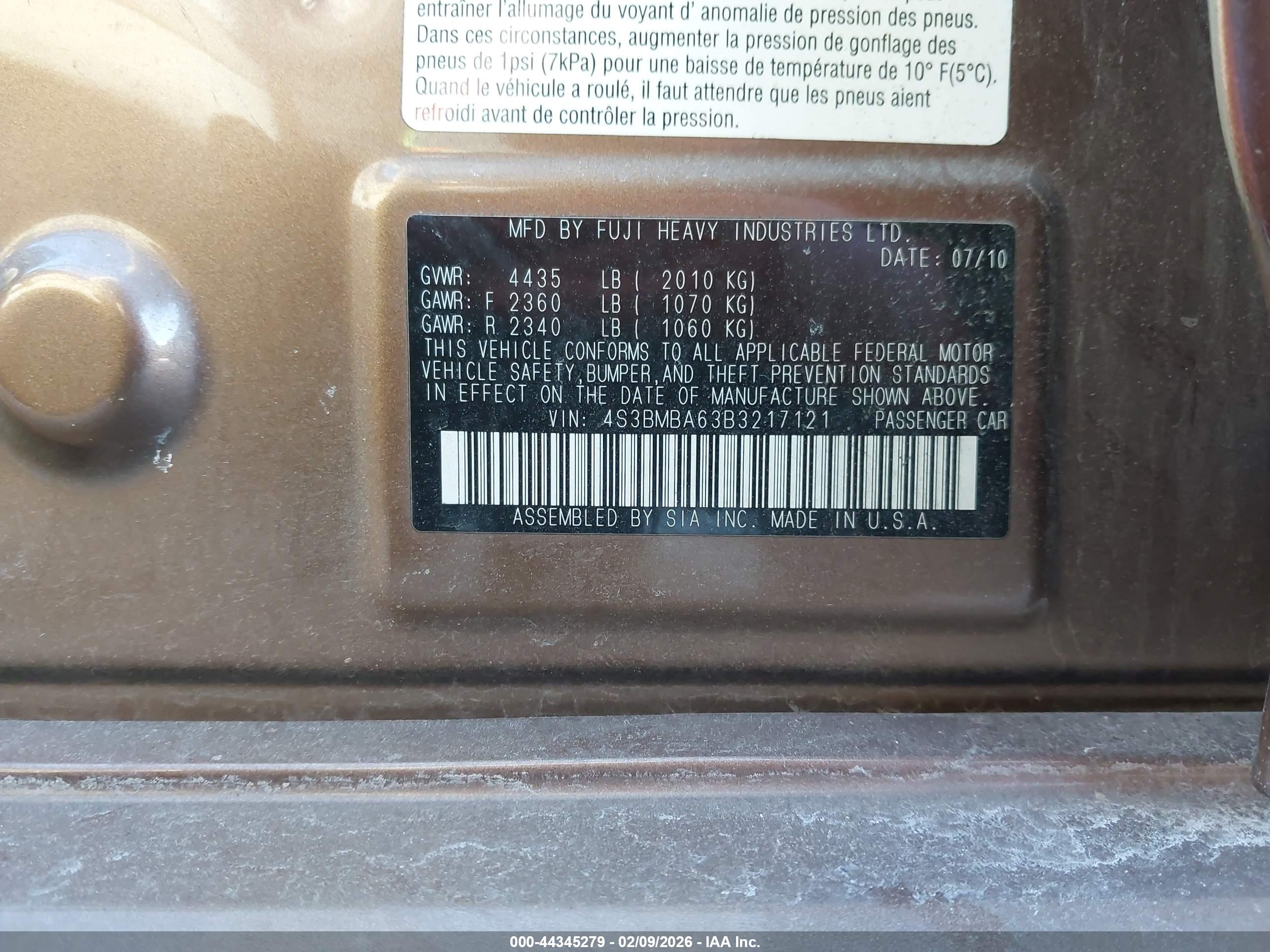SUBARU LEGACY image 9