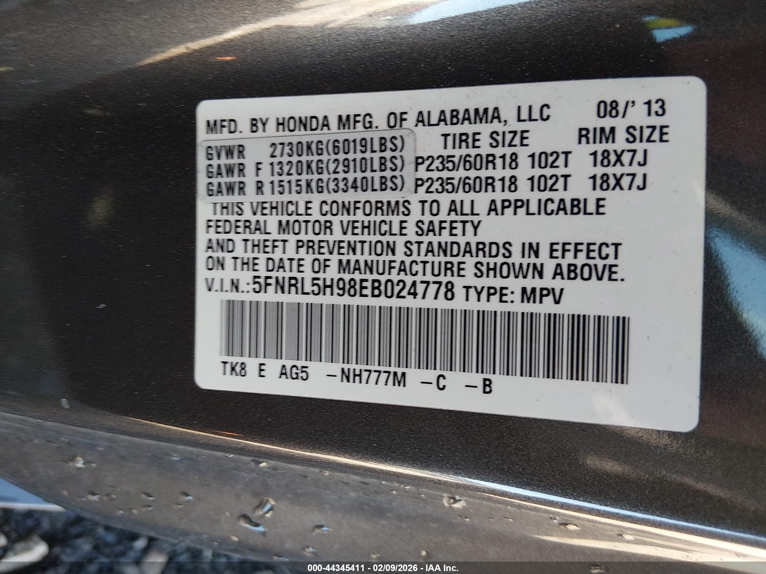 HONDA ODYSSEY image 9