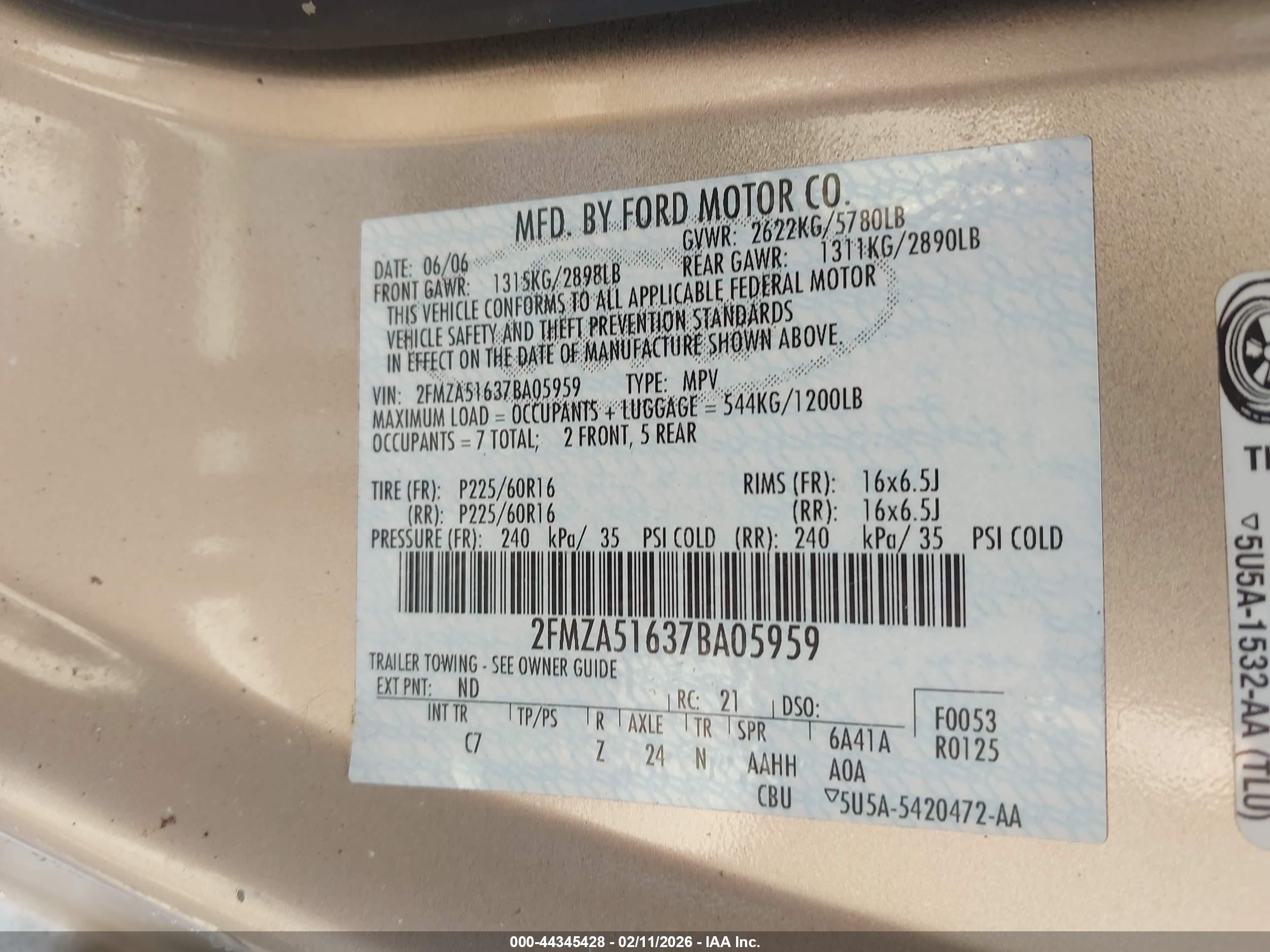 FORD FREESTAR image 9