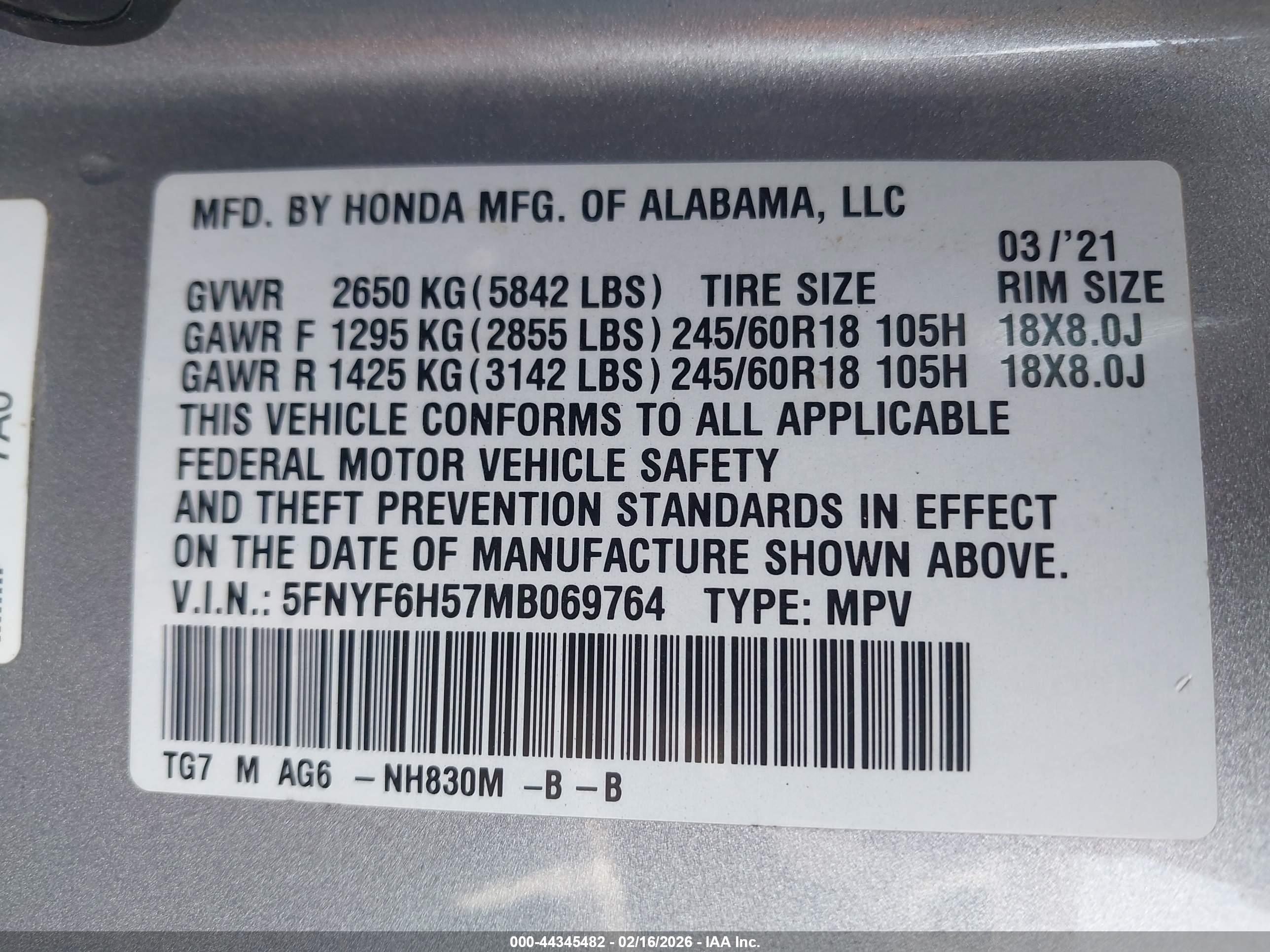 HONDA PILOT image 9