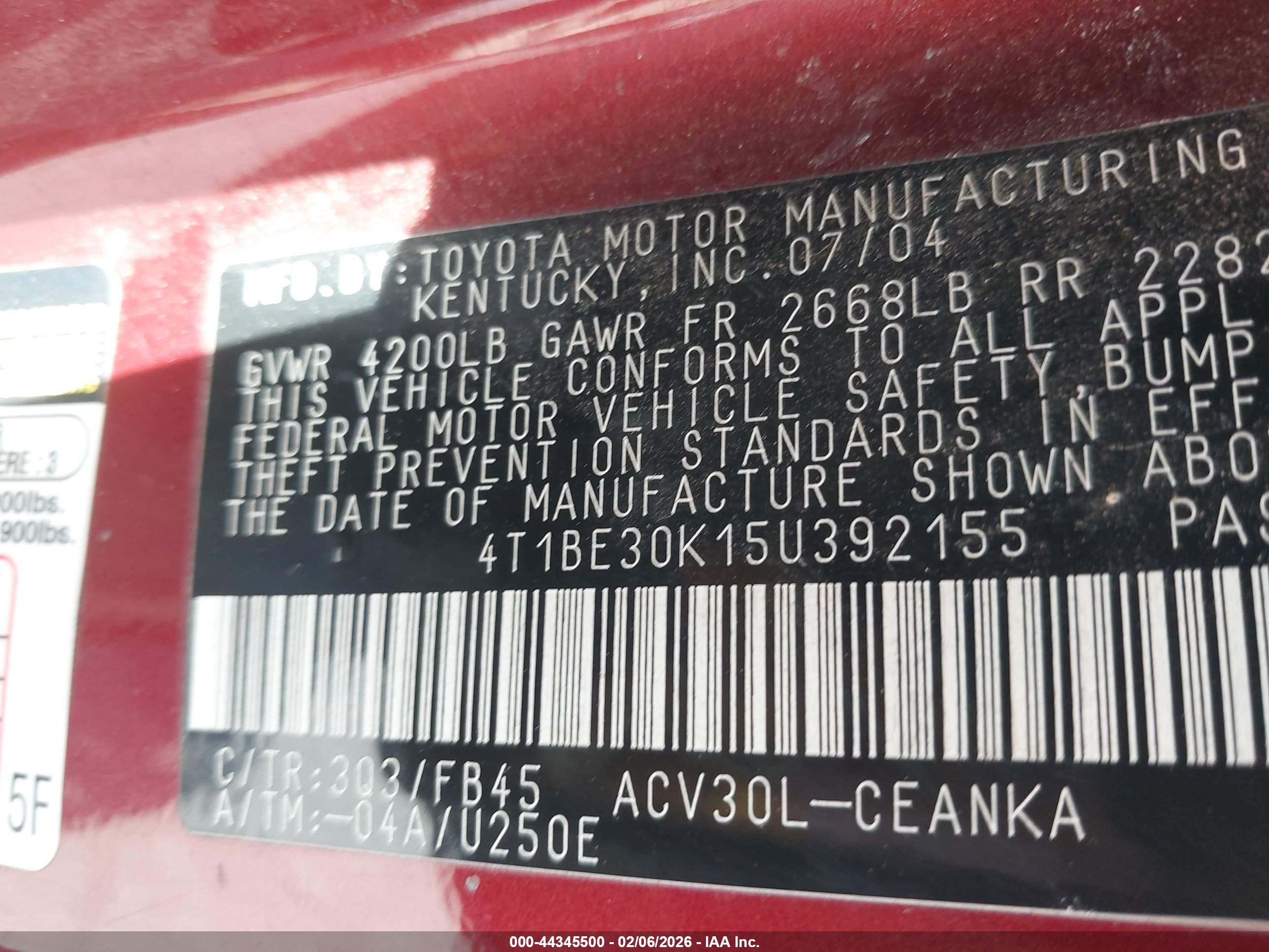 TOYOTA CAMRY image 9