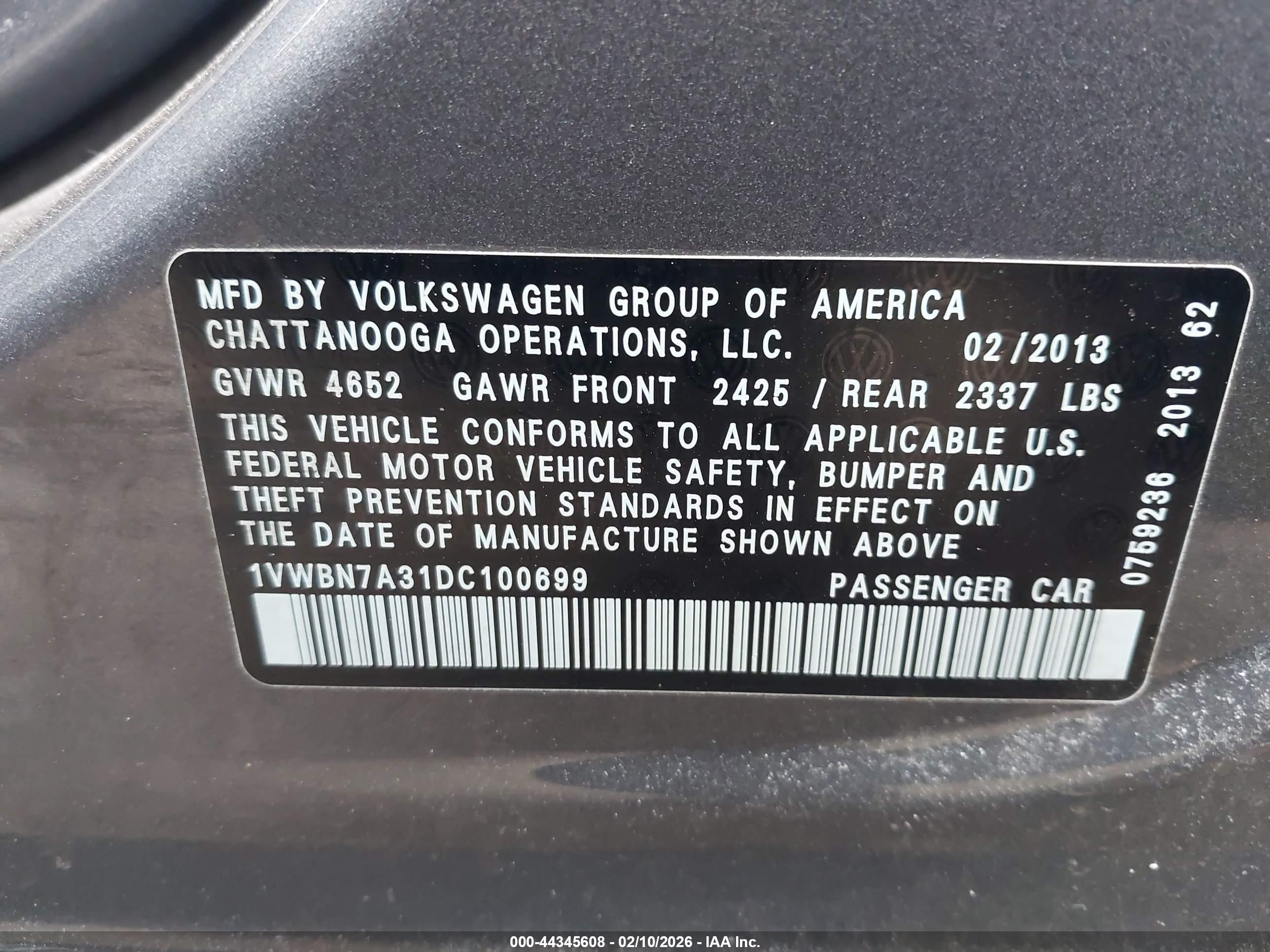 VOLKSWAGEN PASSAT image 9
