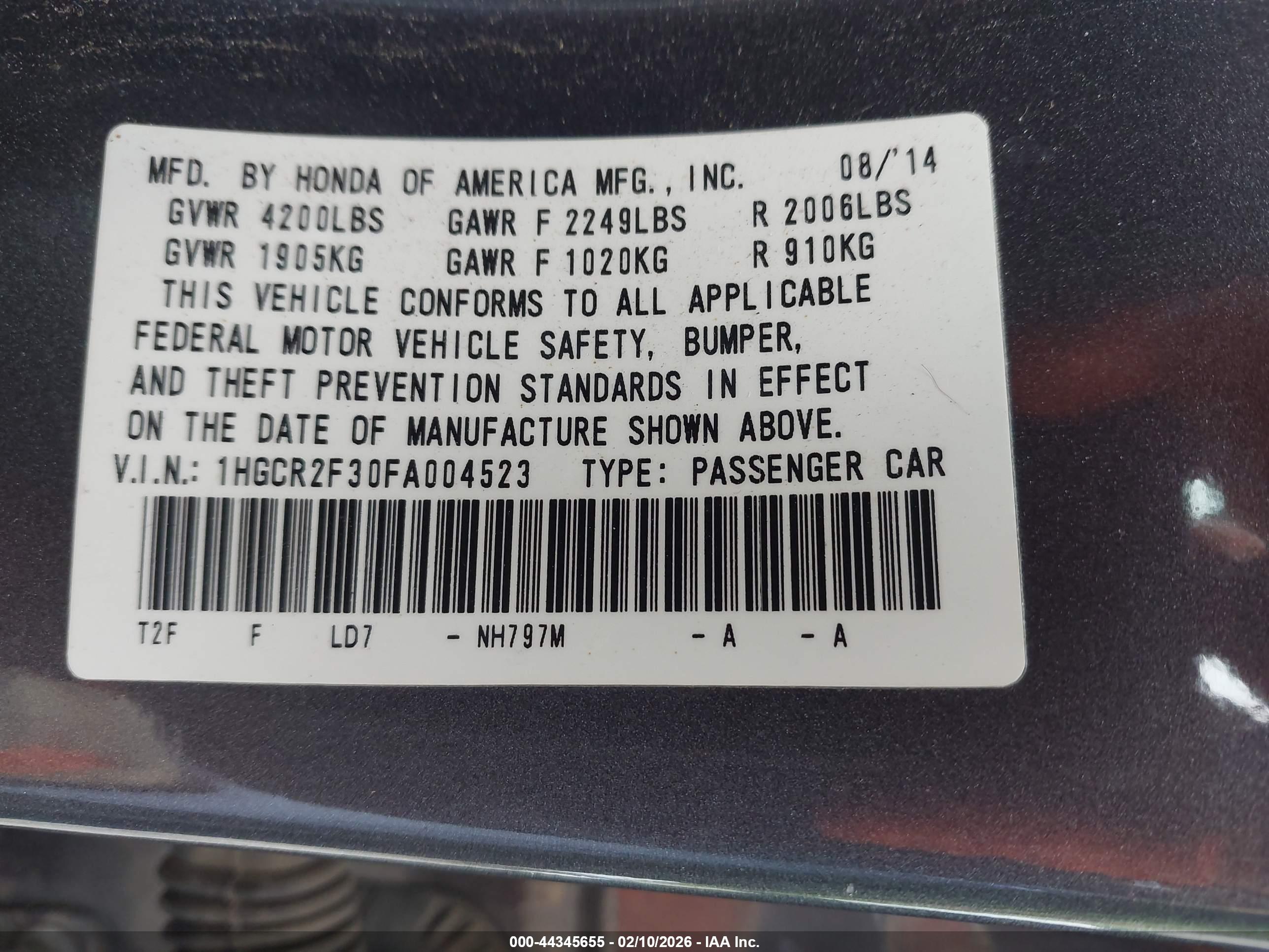 HONDA ACCORD image 9