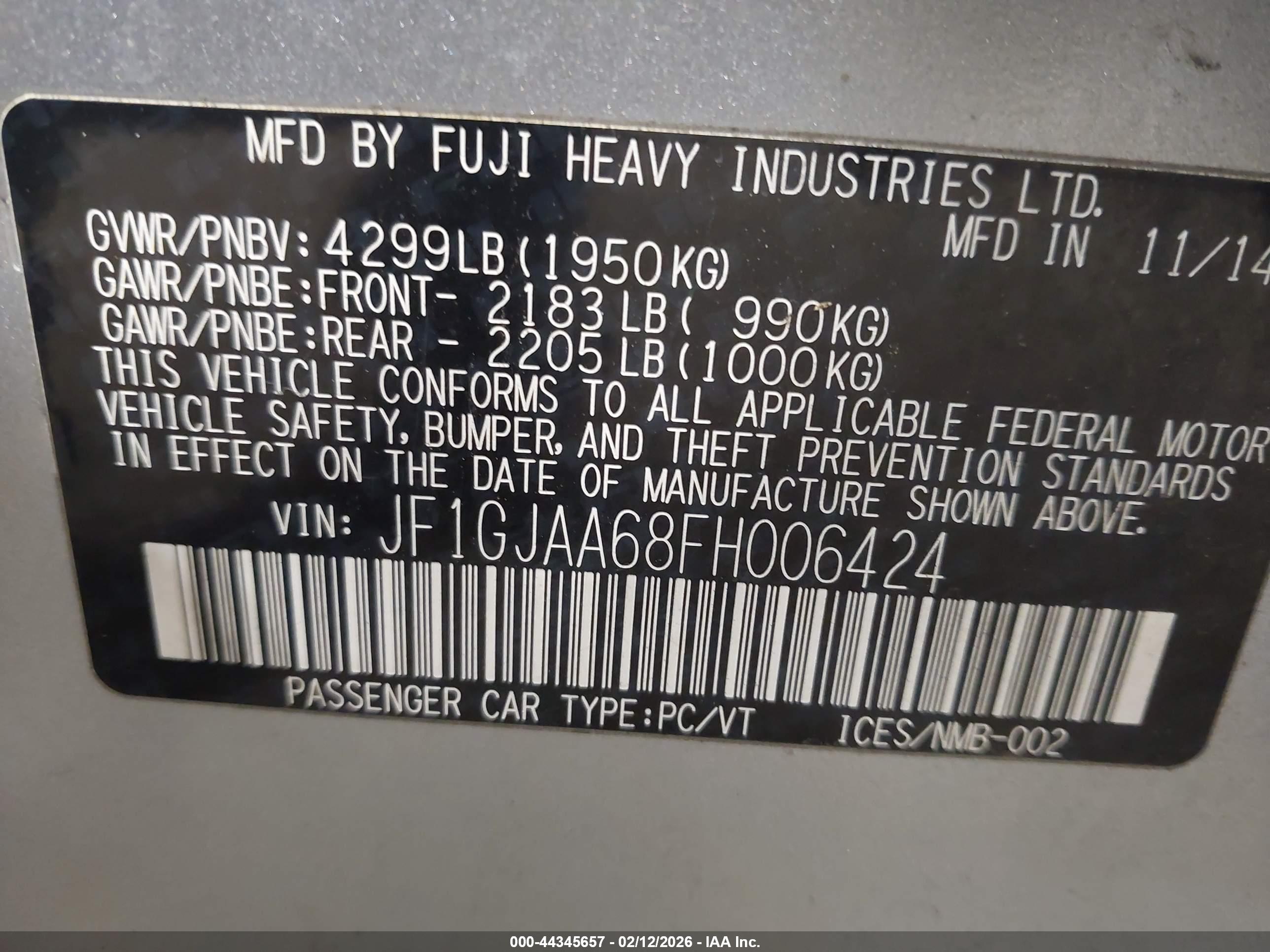 SUBARU IMPREZA image 9