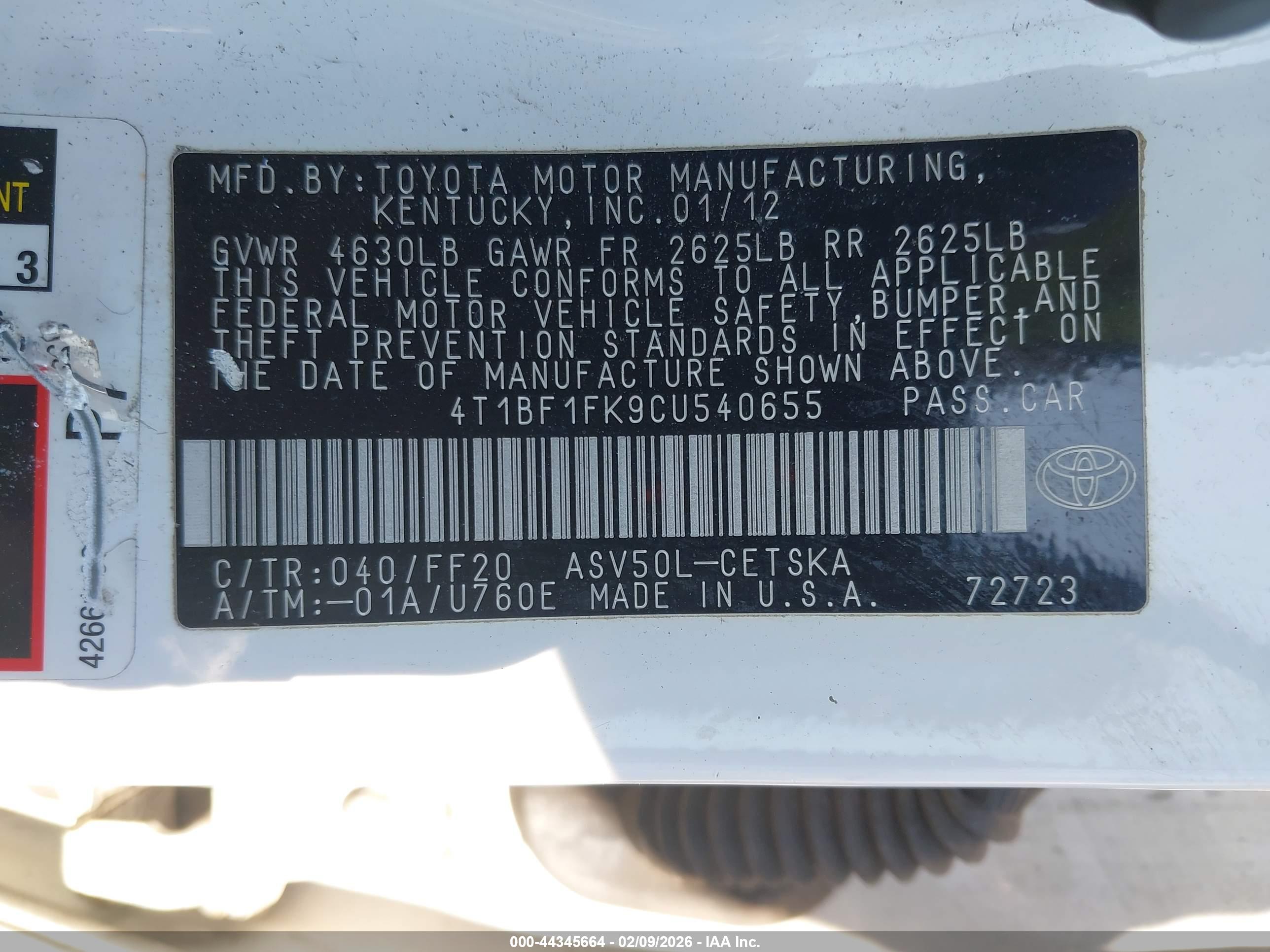 TOYOTA CAMRY image 9