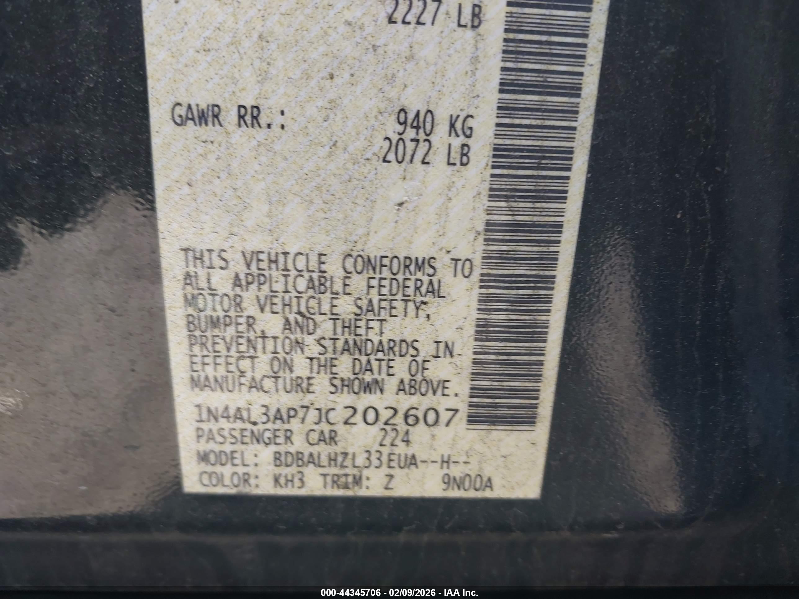 NISSAN ALTIMA image 9