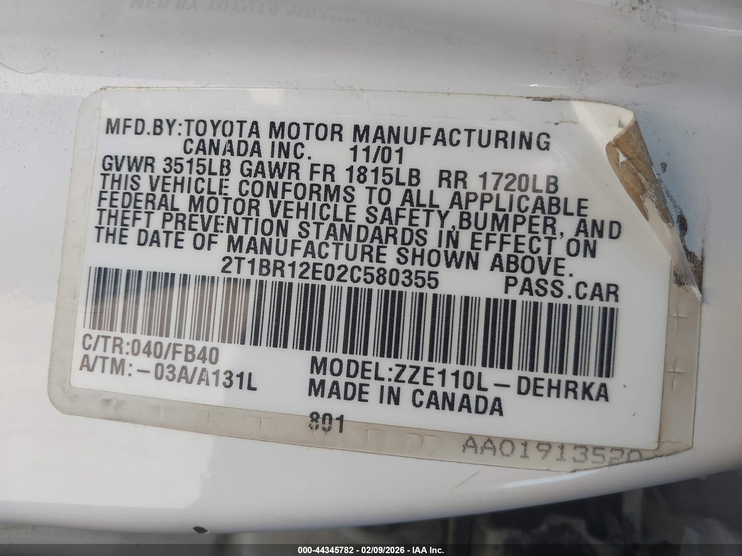 TOYOTA COROLLA image 9