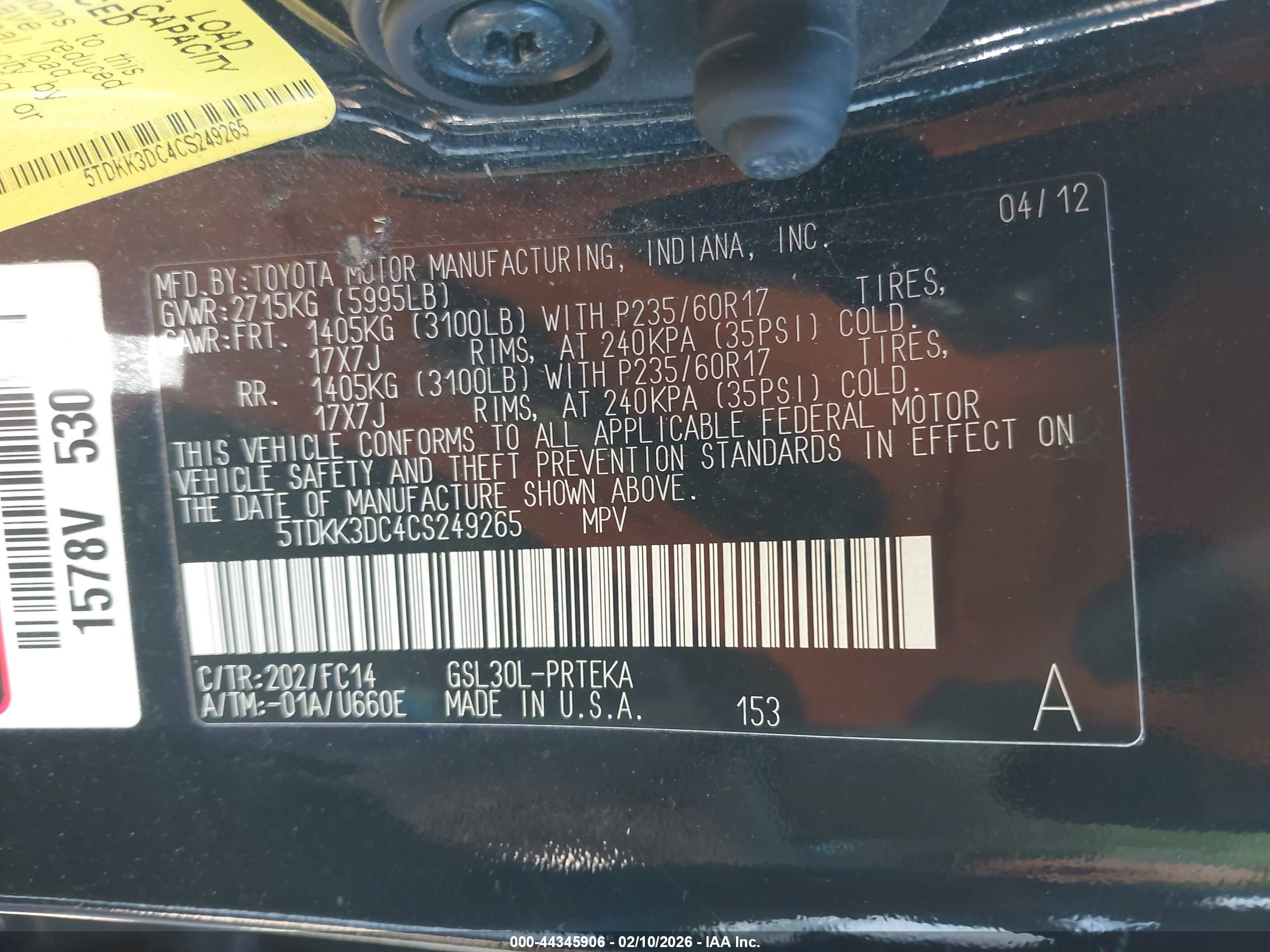 TOYOTA SIENNA image 9
