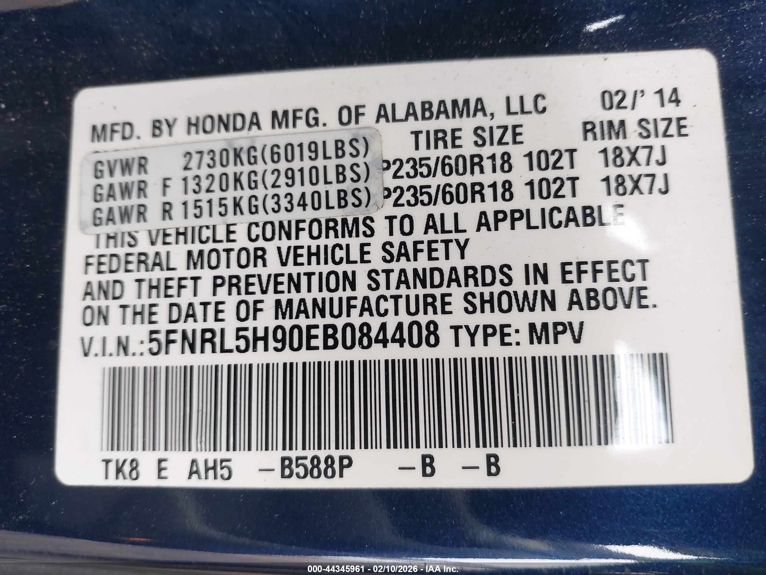 HONDA ODYSSEY image 9