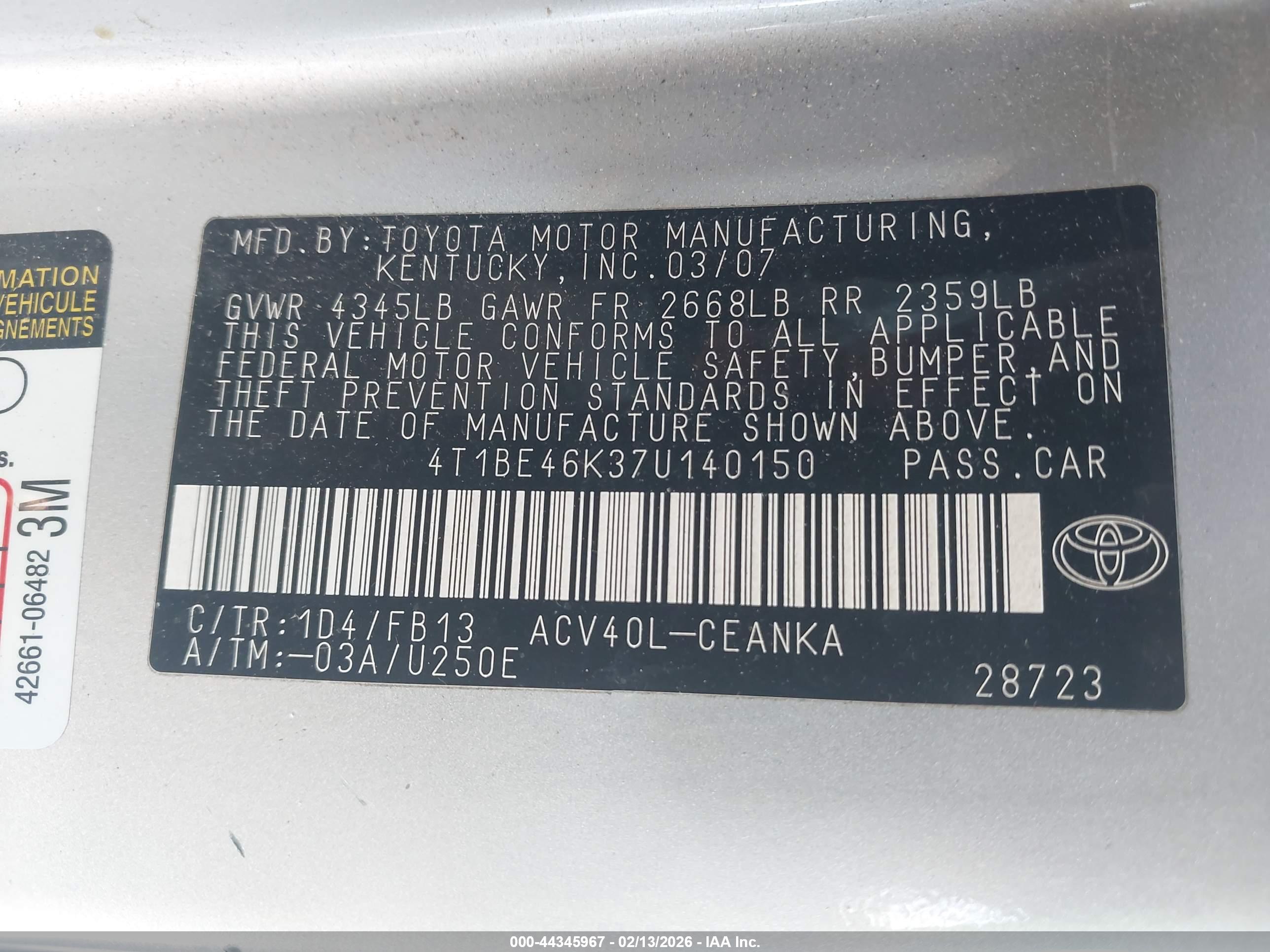 TOYOTA CAMRY image 9