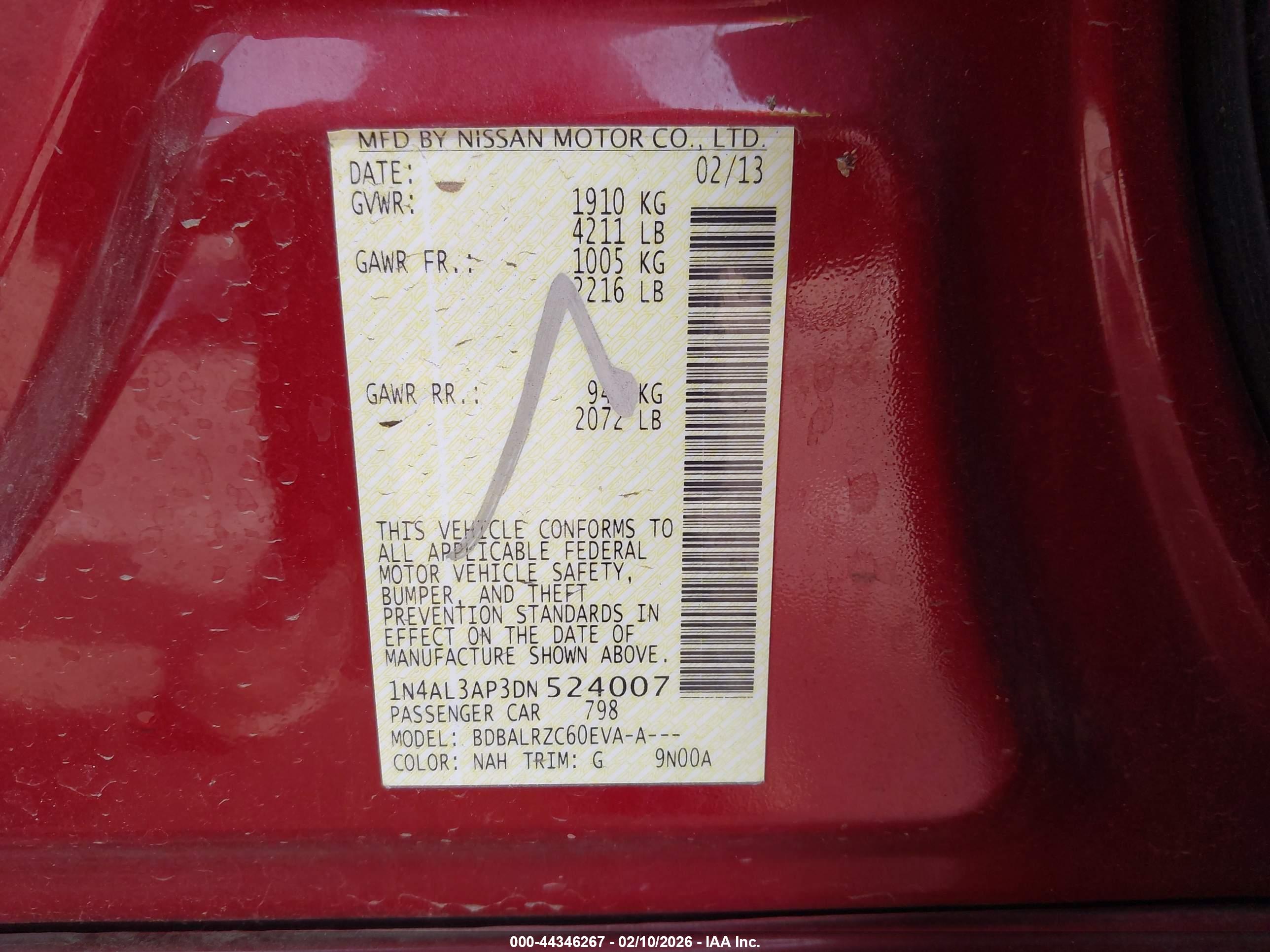 NISSAN ALTIMA image 9