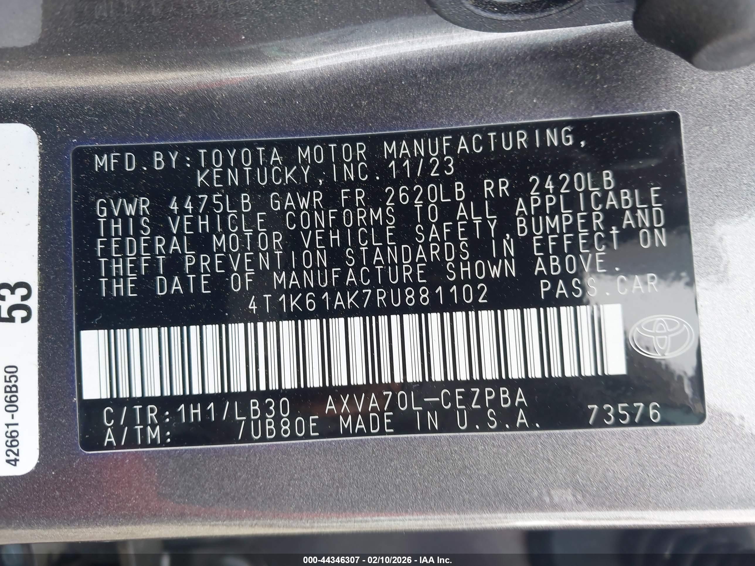 TOYOTA CAMRY image 9