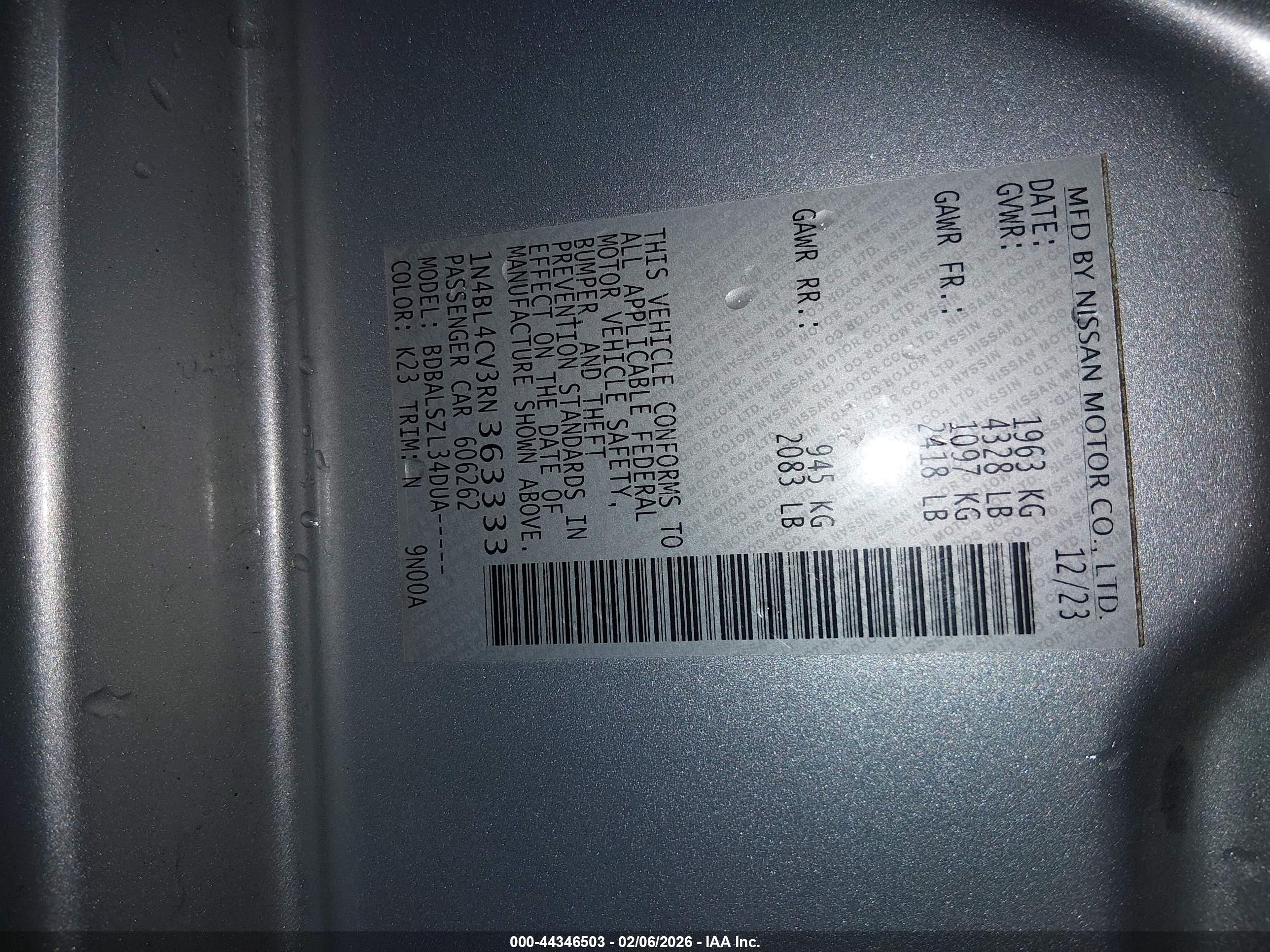 NISSAN ALTIMA image 9