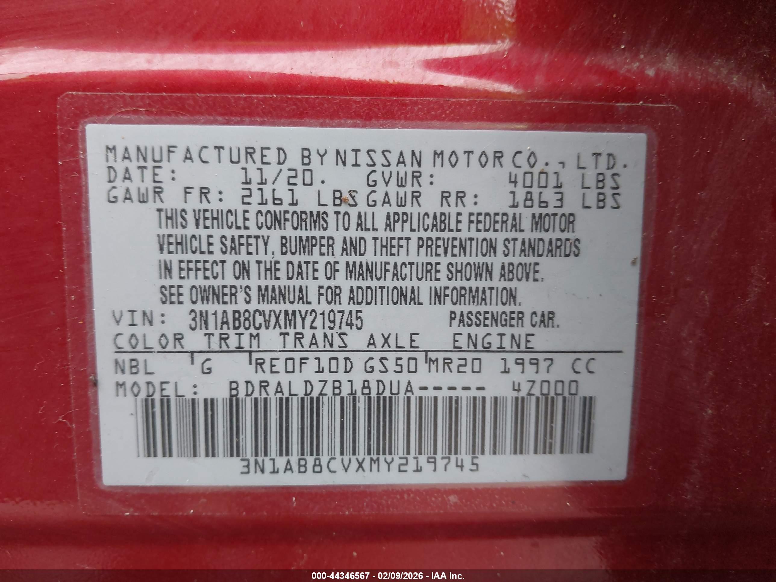 NISSAN SENTRA image 9