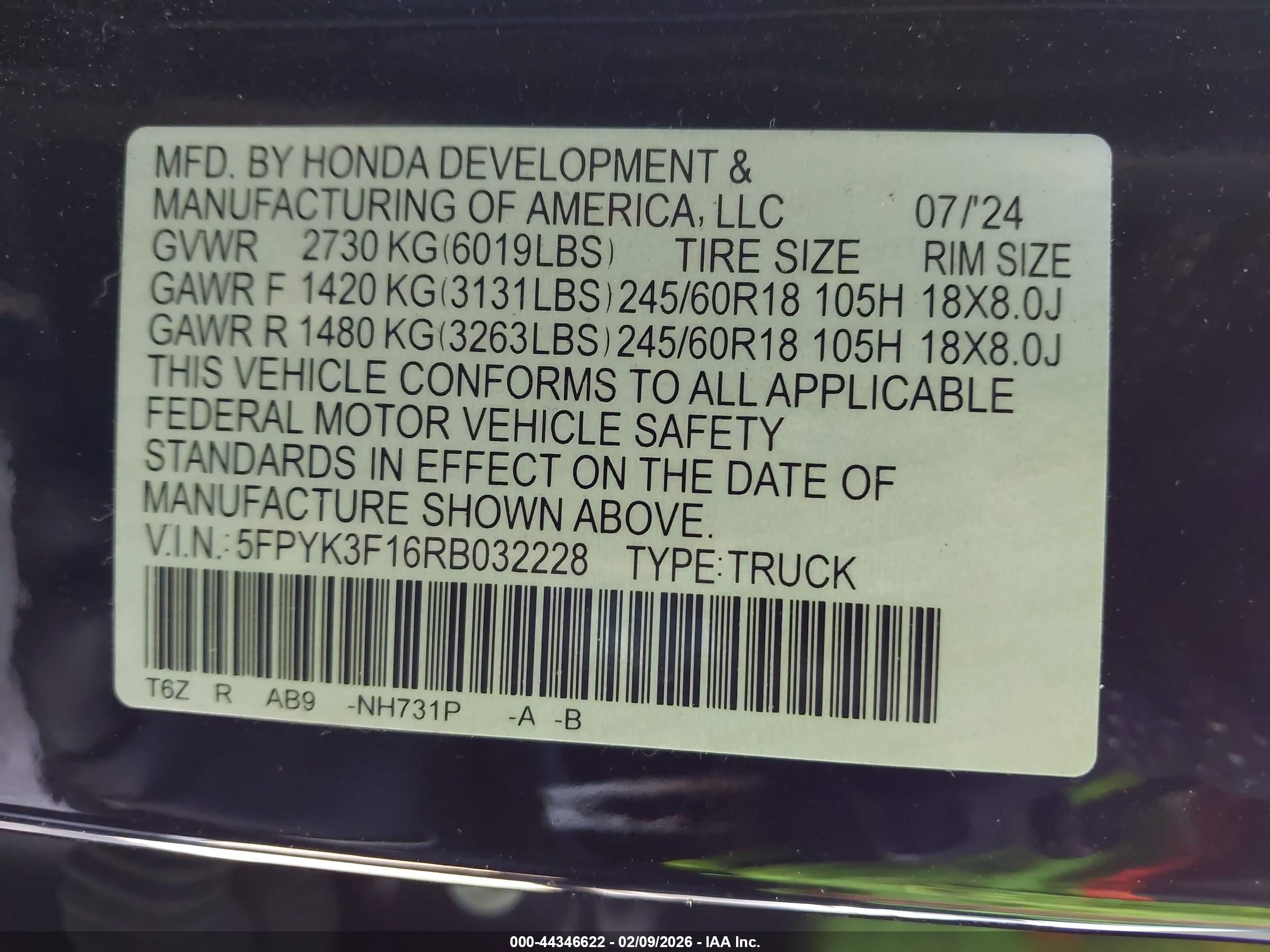 HONDA RIDGELINE image 9