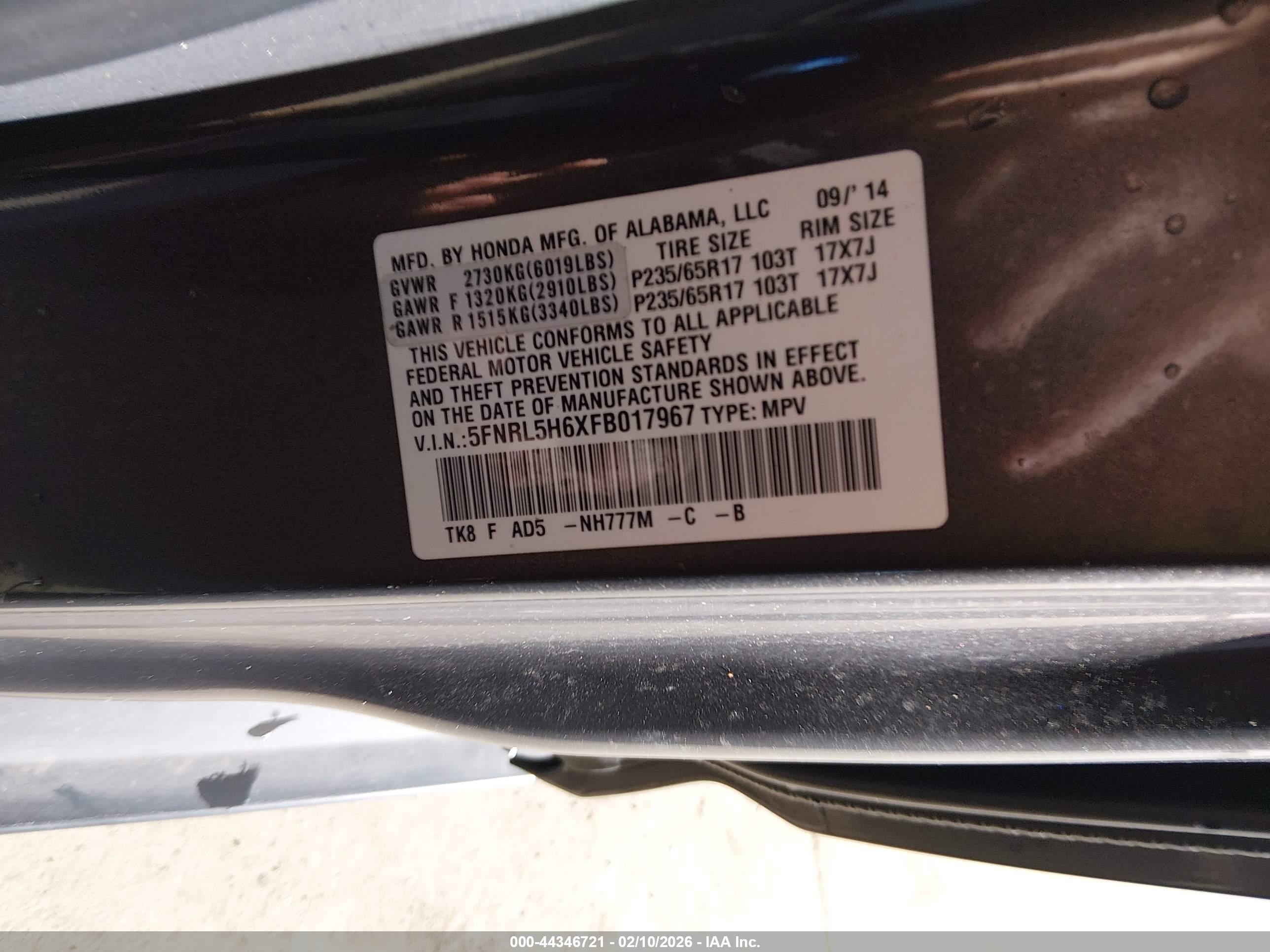 HONDA ODYSSEY image 9