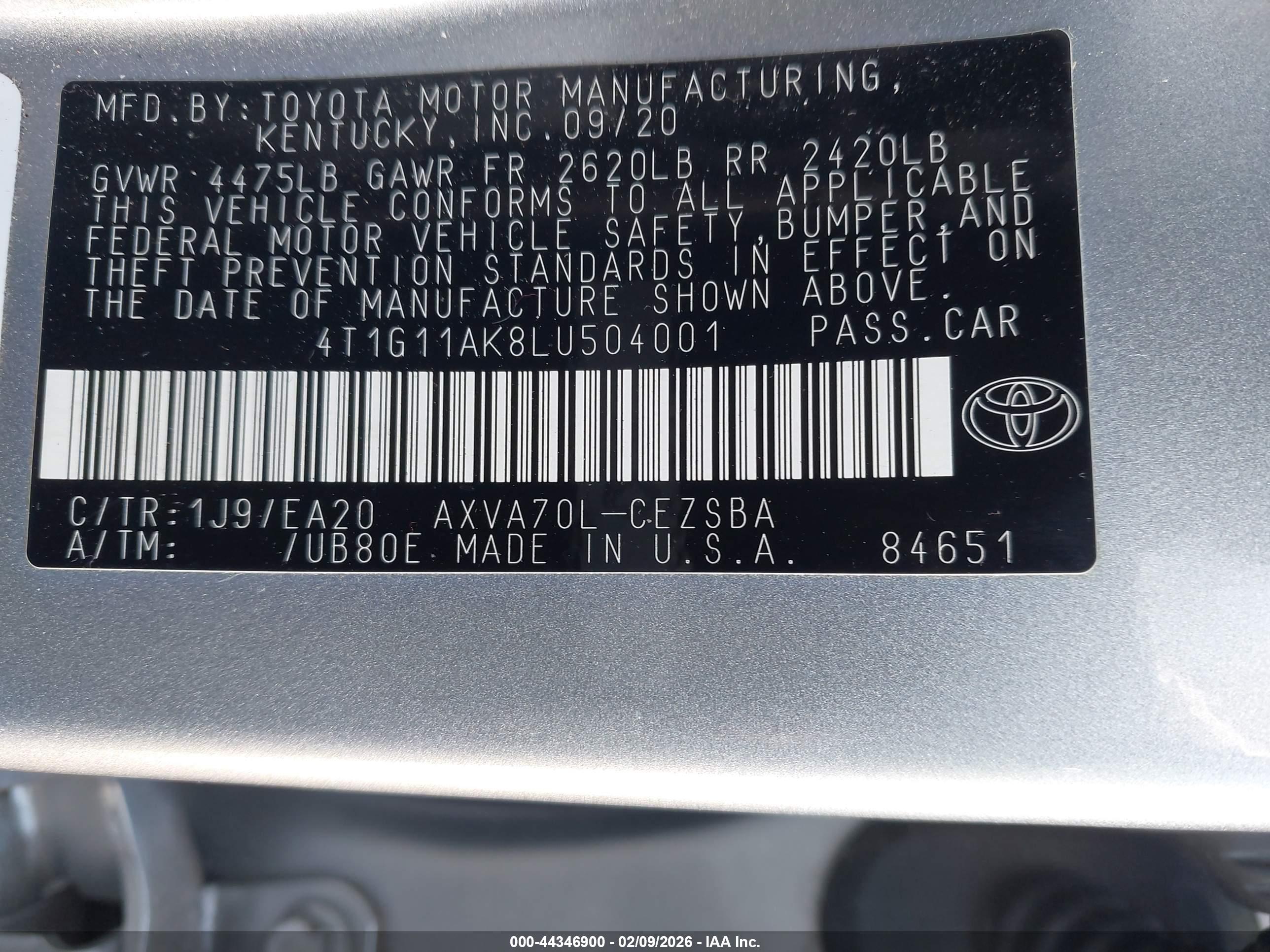 TOYOTA CAMRY image 9