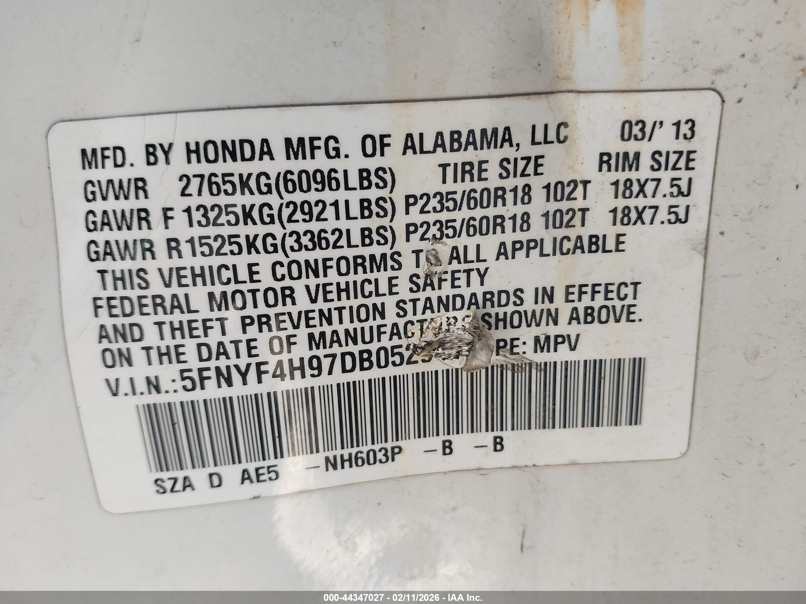 HONDA PILOT image 9