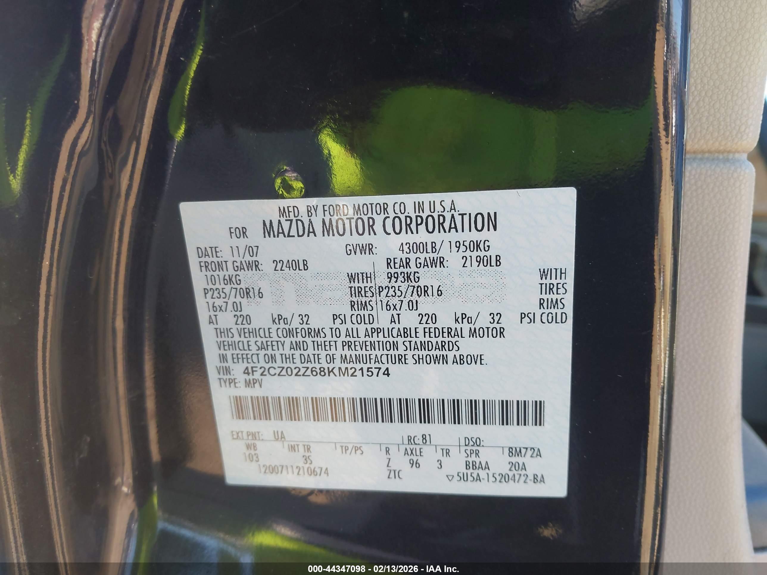 MAZDA TRIBUTE image 9