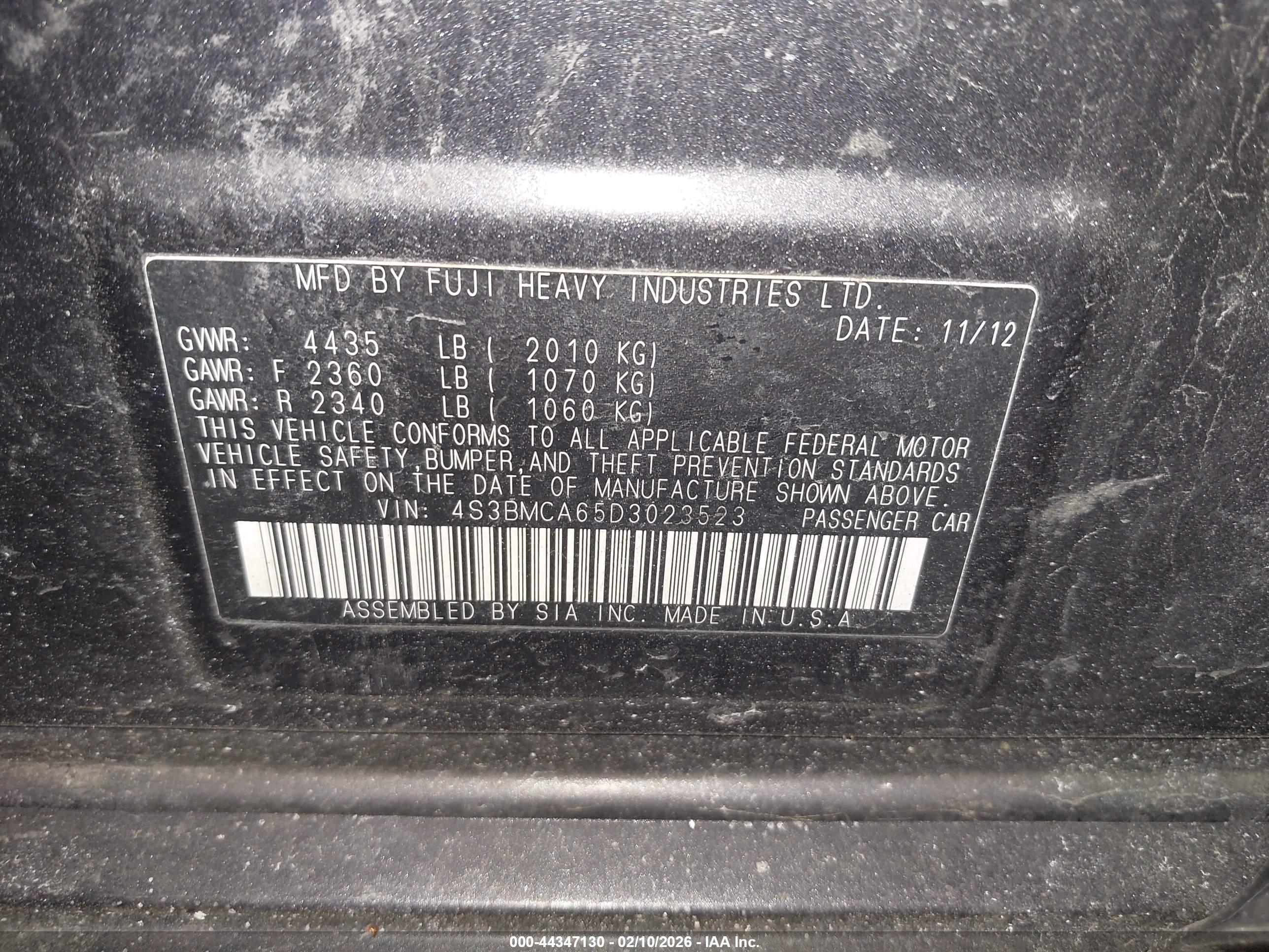 SUBARU LEGACY image 9