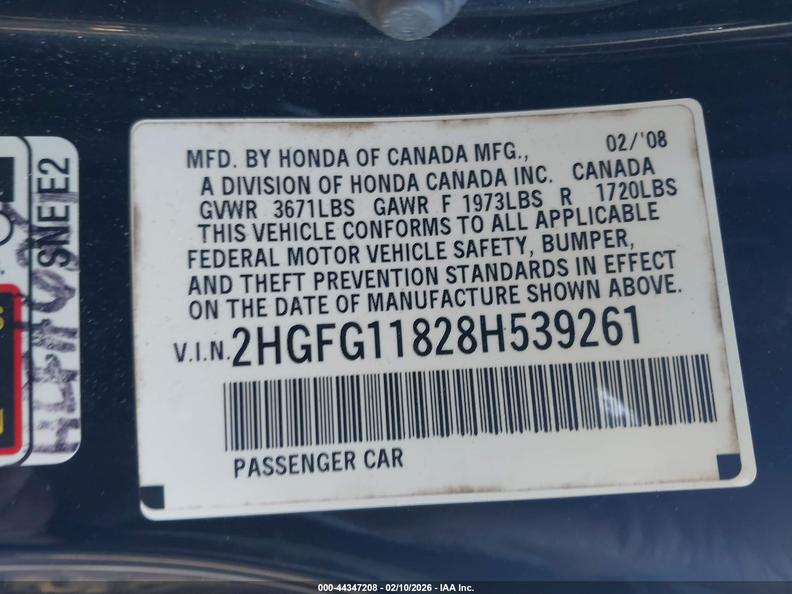 HONDA CIVIC image 9