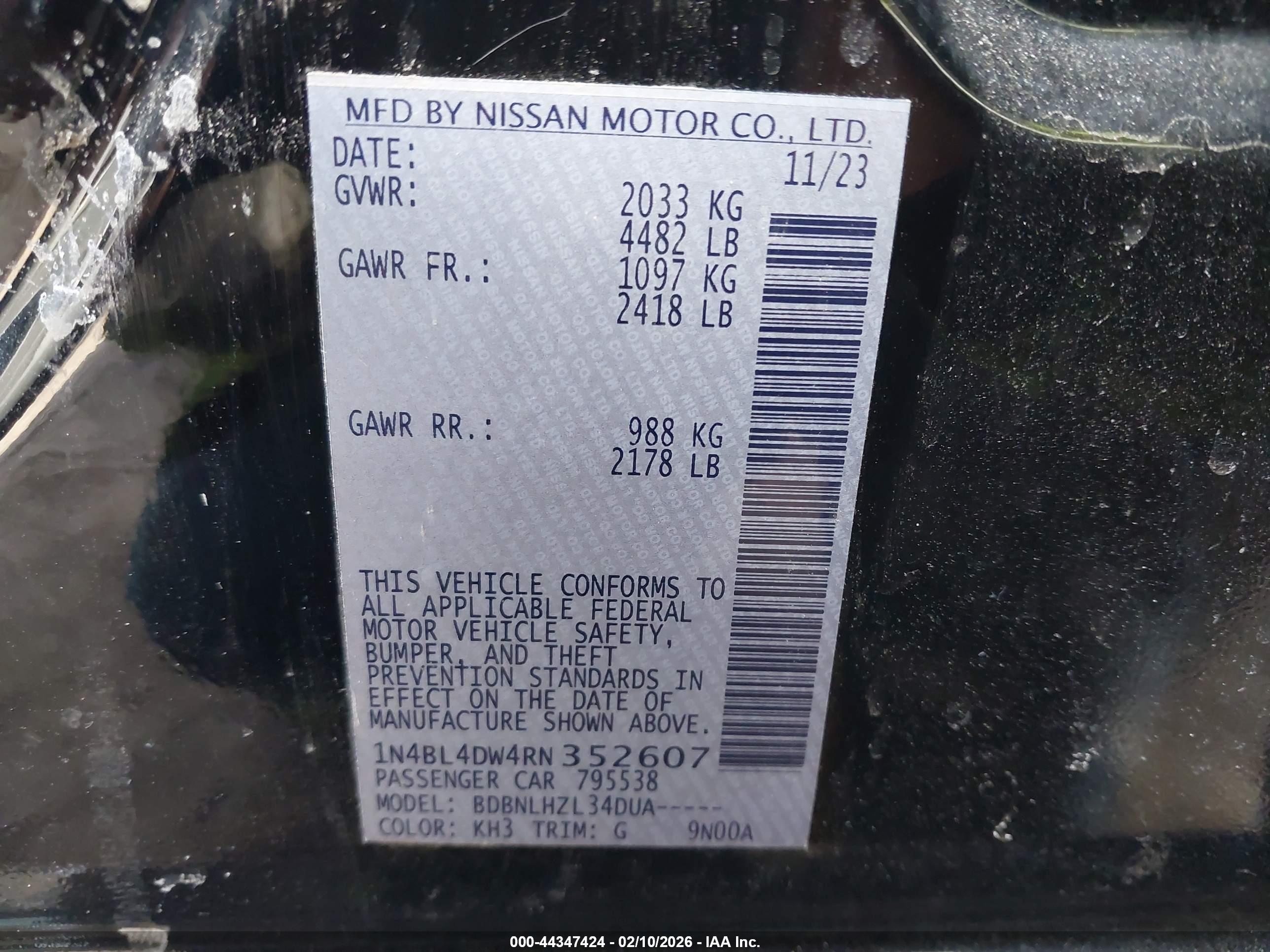 NISSAN ALTIMA image 9