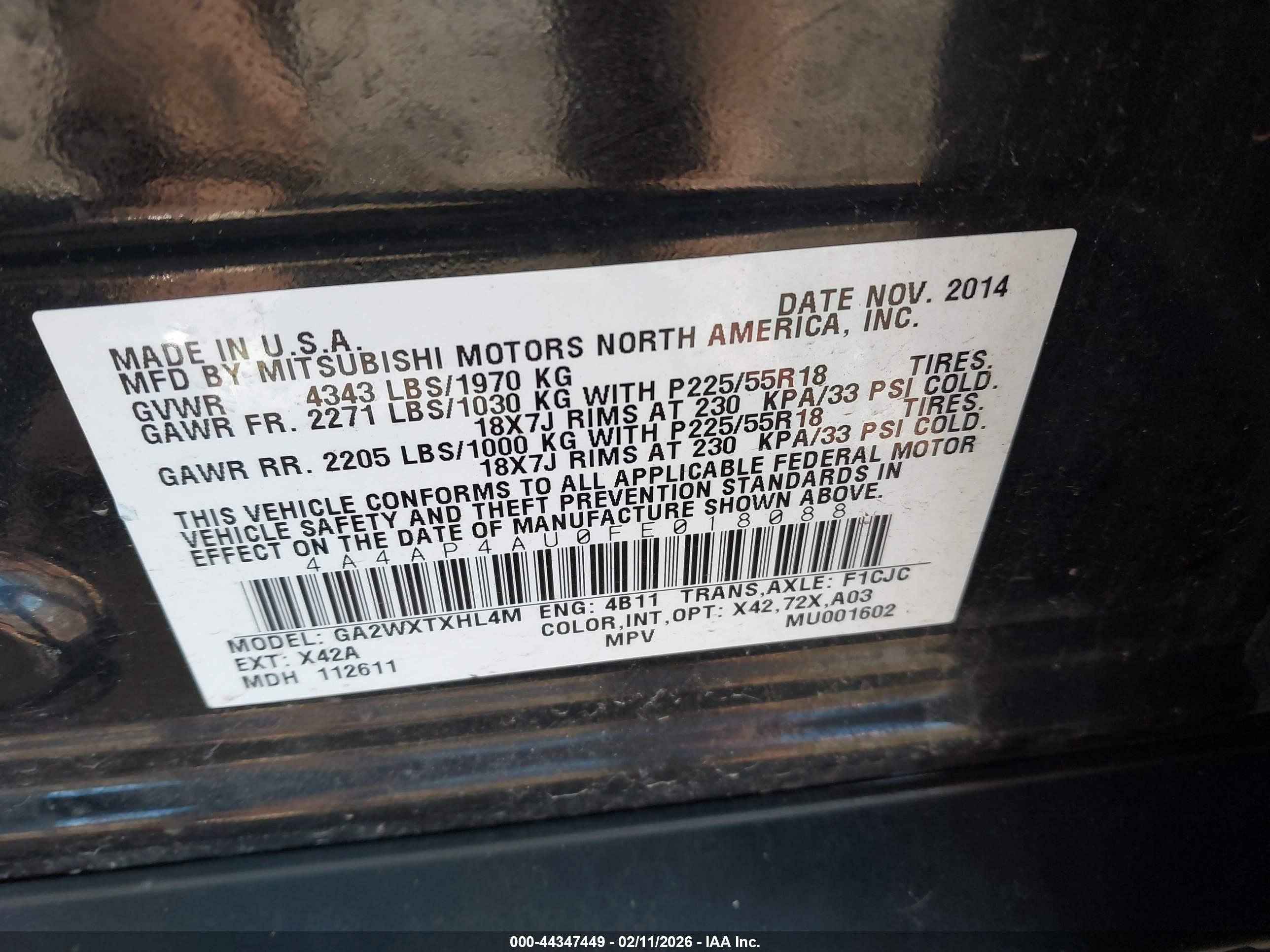 MITSUBISHI OUTLANDER image 9