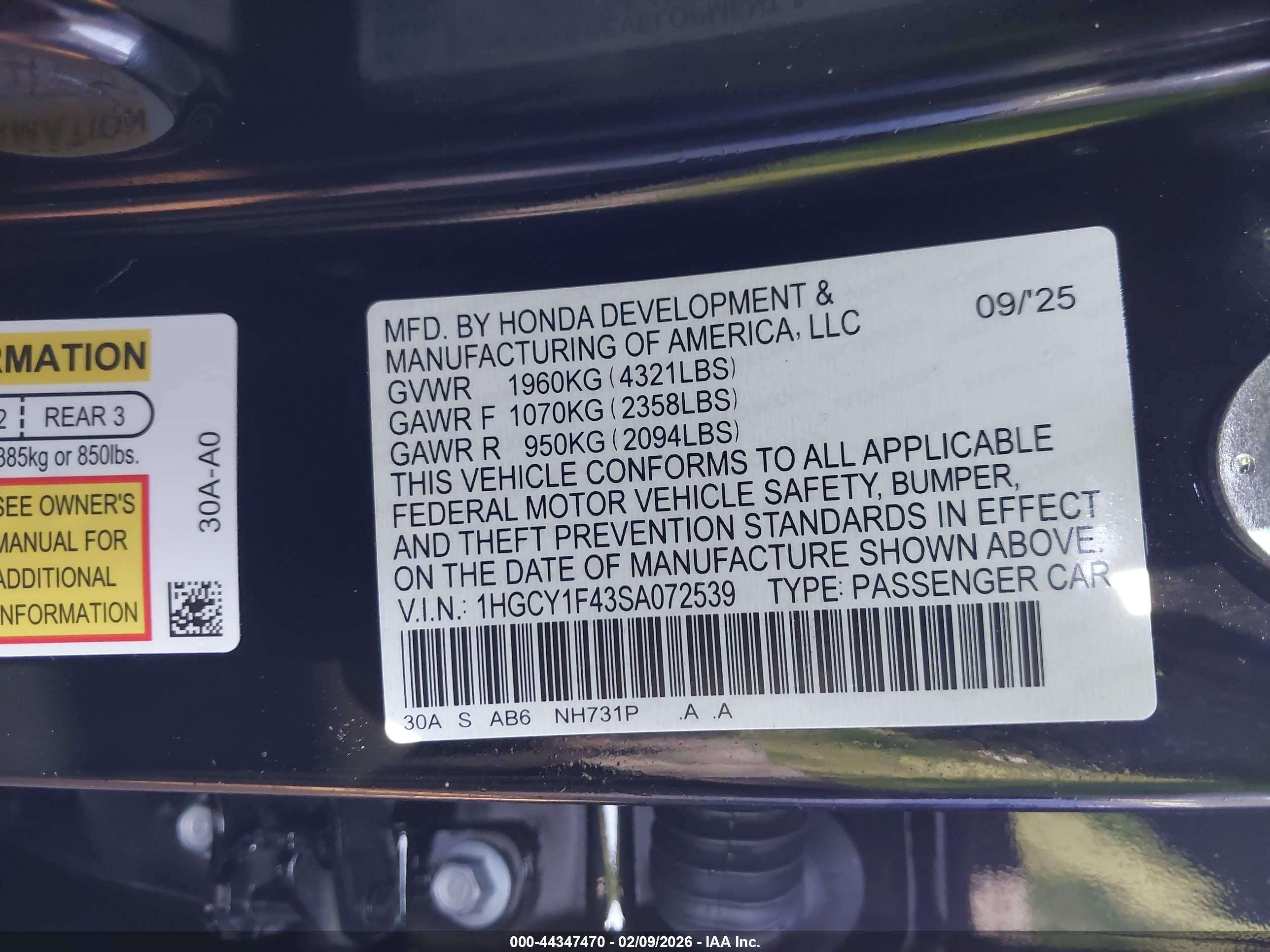 HONDA ACCORD image 9