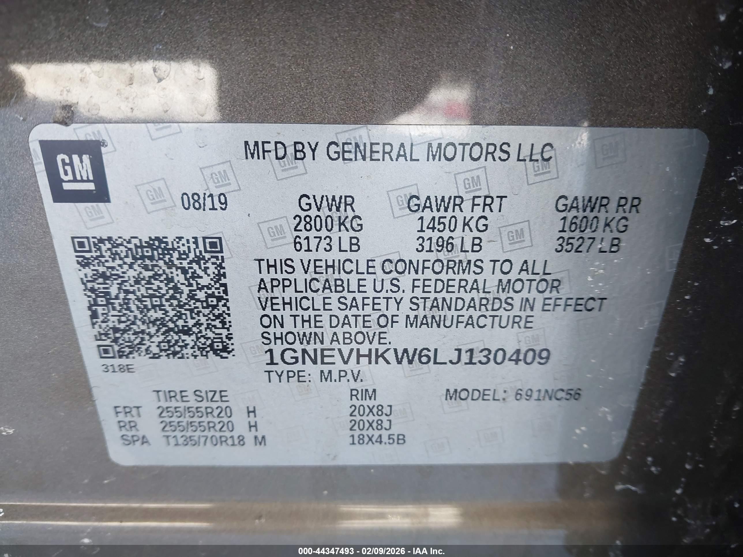CHEVROLET TRAVERSE image 9