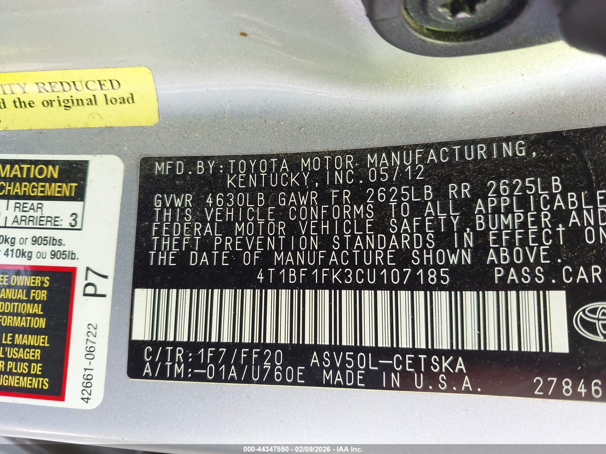 TOYOTA CAMRY image 9