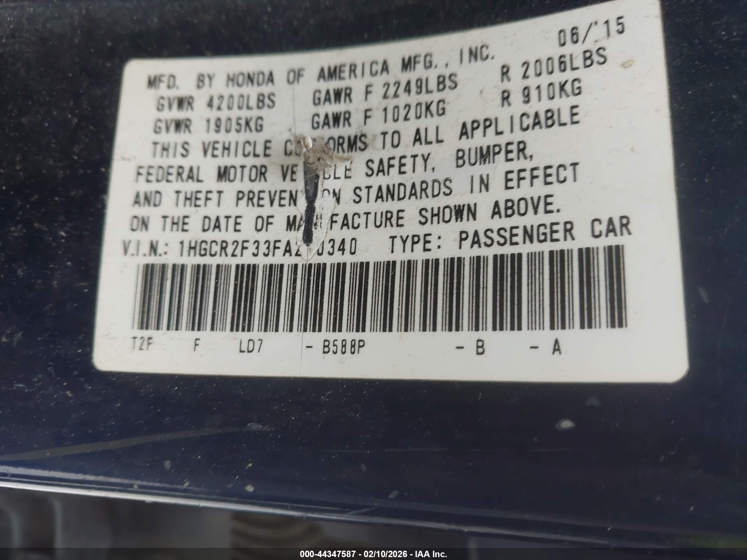 HONDA ACCORD image 9
