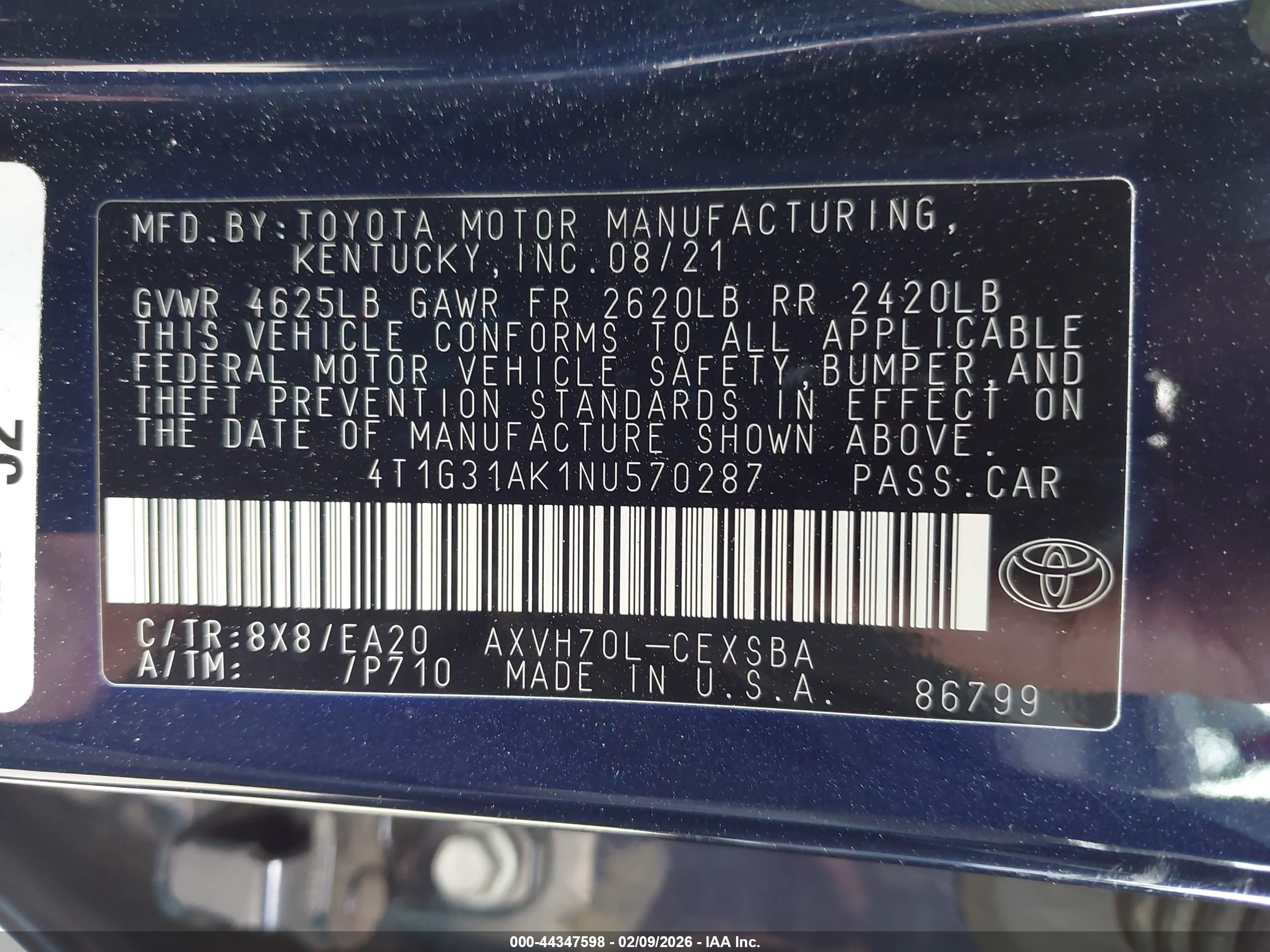 TOYOTA CAMRY image 9