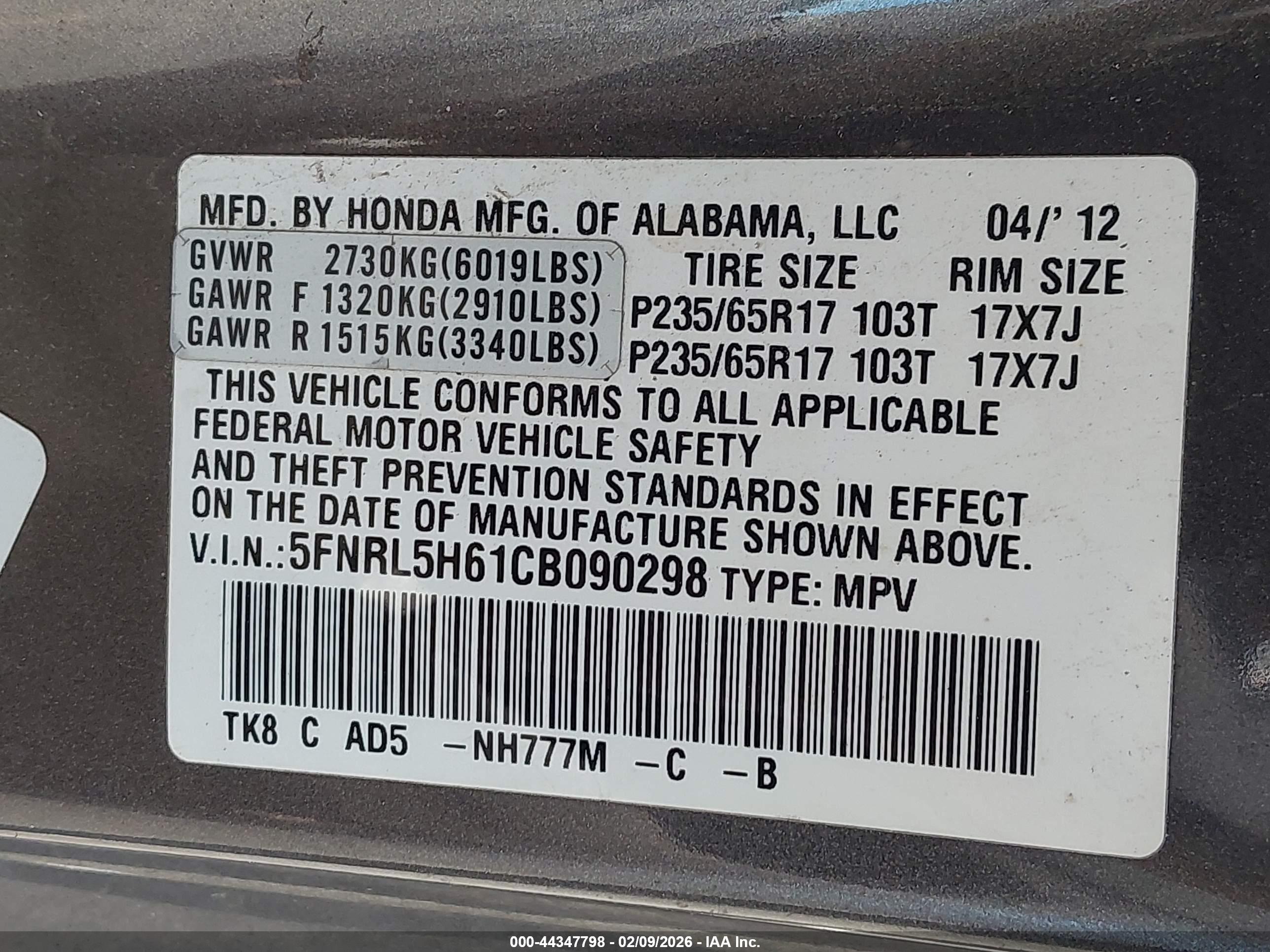 HONDA ODYSSEY image 9