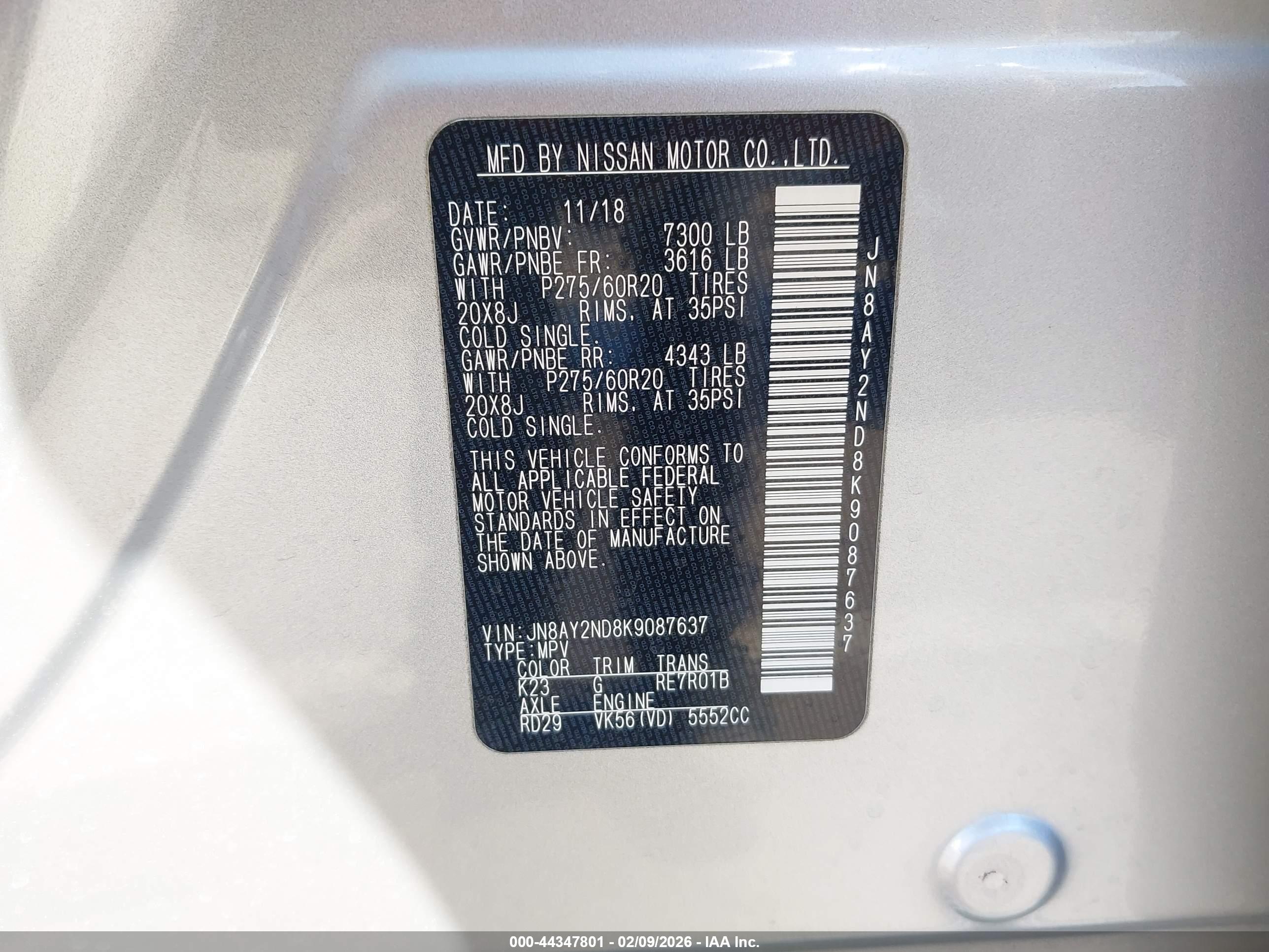 NISSAN ARMADA image 9